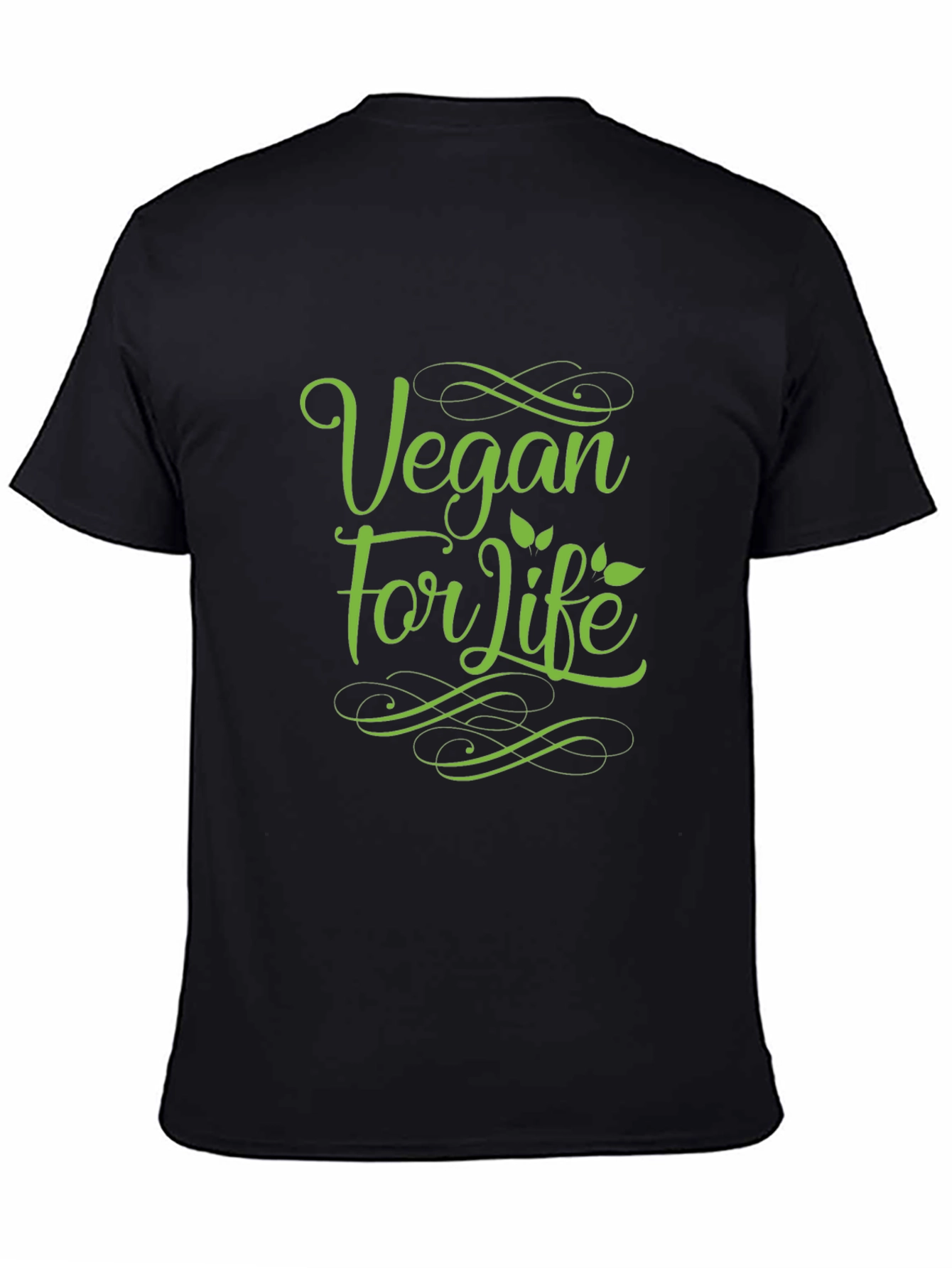 Vegan For Life Black T-Shirt