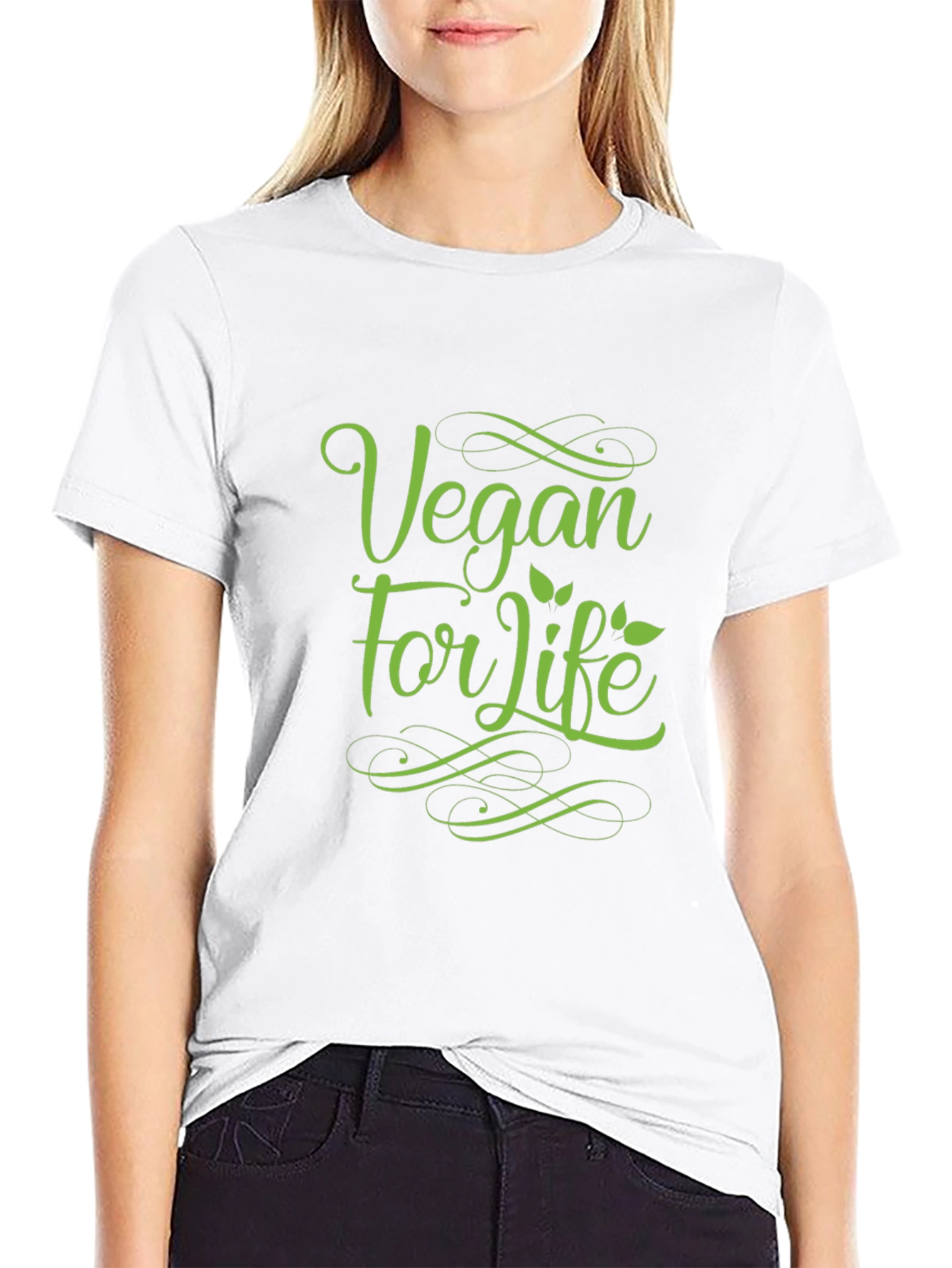 Vegan For Life Black T-Shirt