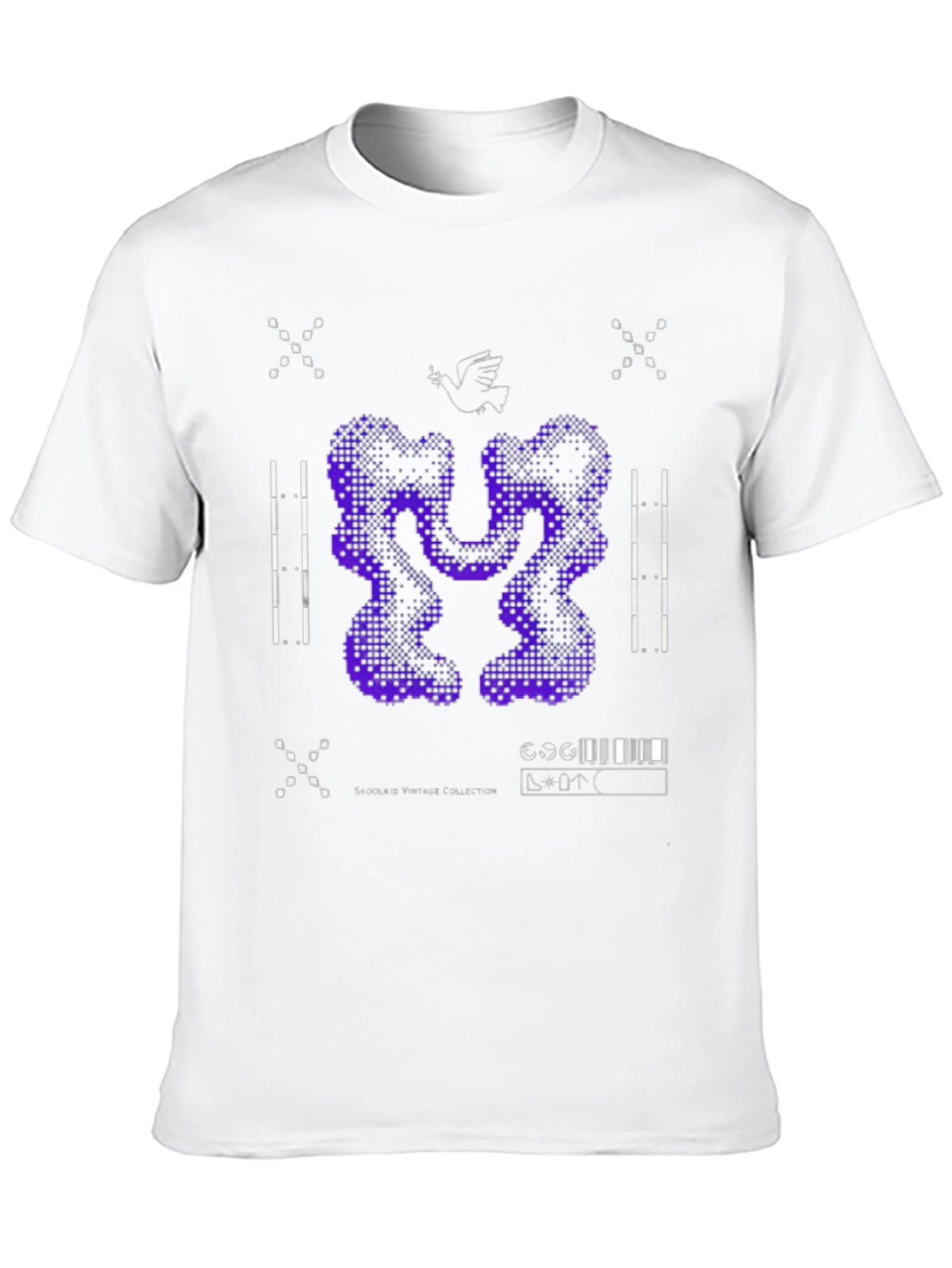 Abstract Graphic Print Tee - Black