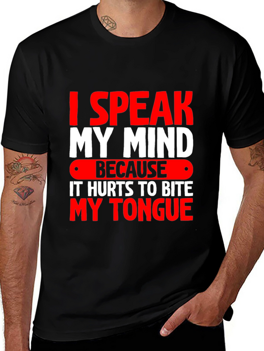 Speak My Mind Graphic Tee - Black