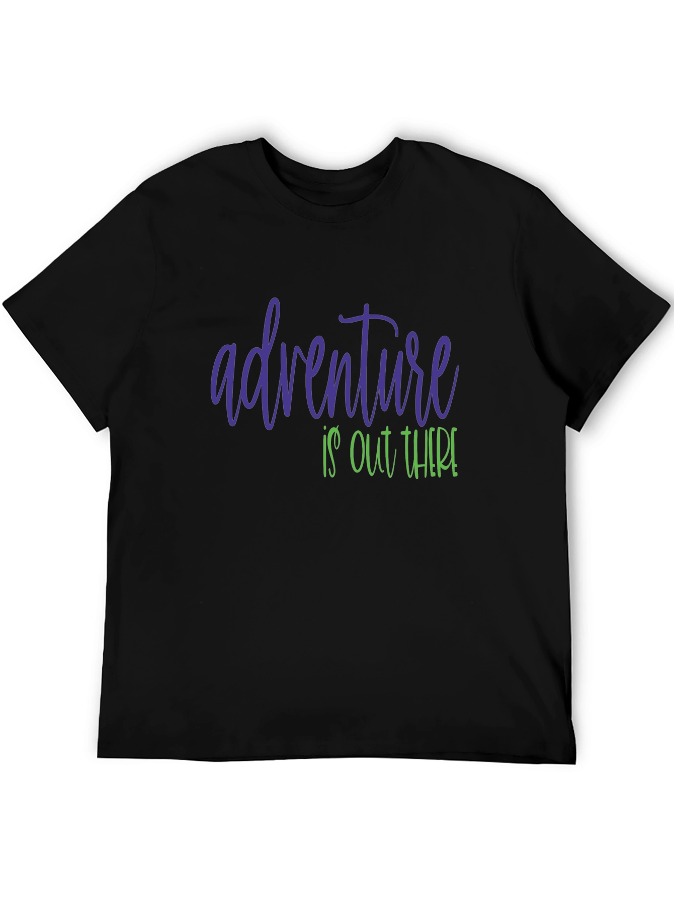 Adventure Awaits Graphic Tee - Soft Black T-Shirt