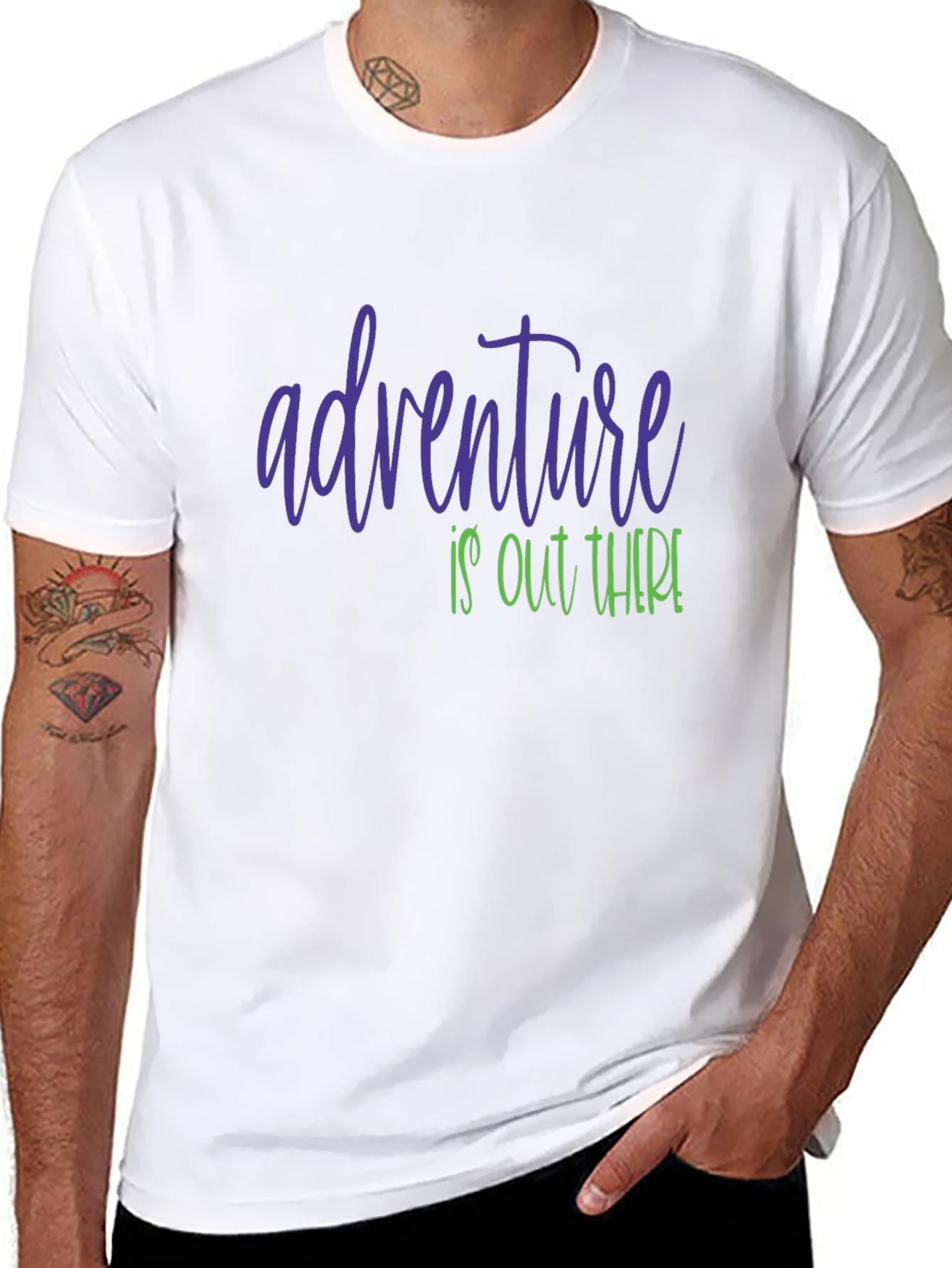Adventure Awaits Graphic Tee - Soft Black T-Shirt
