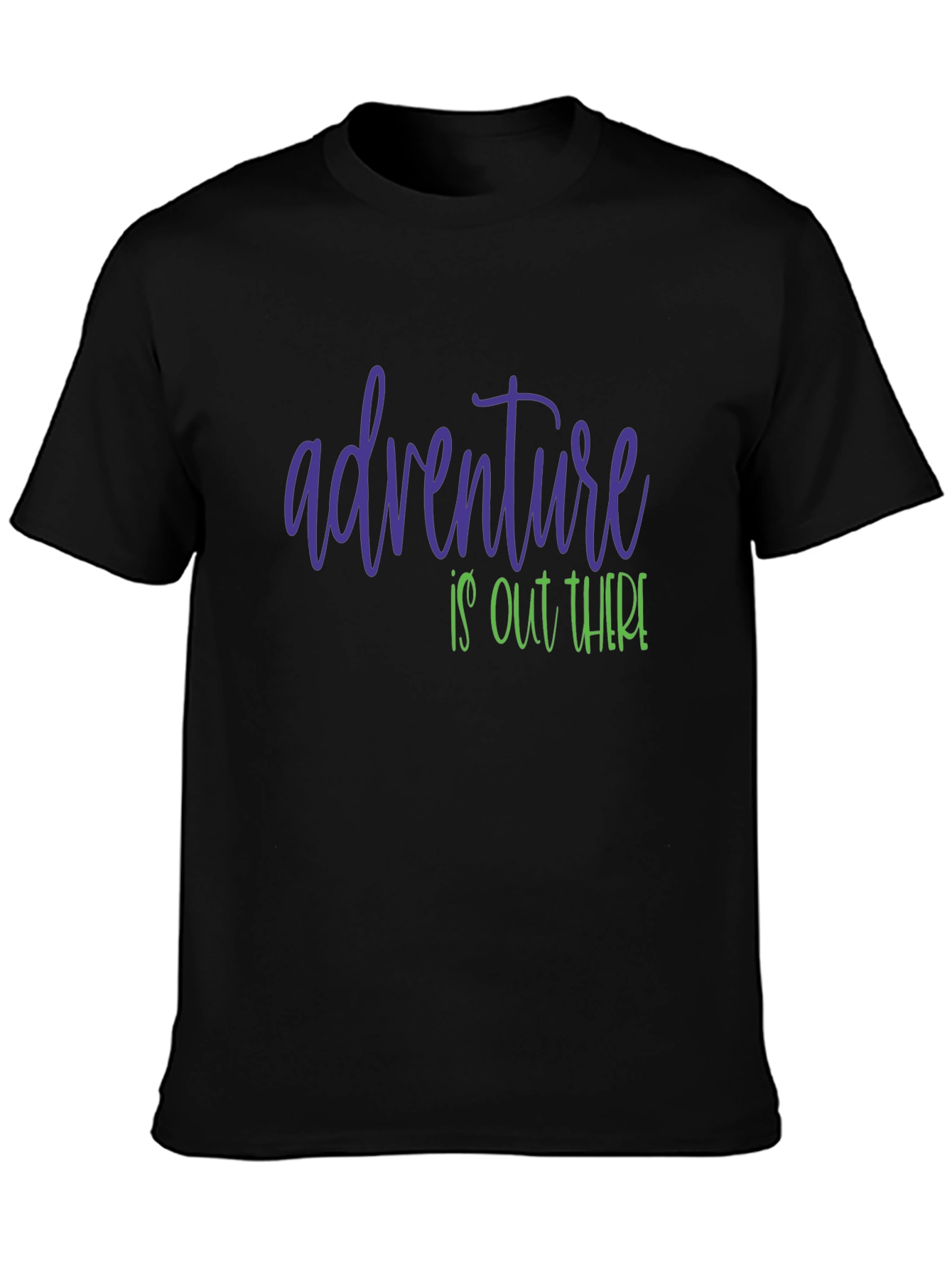 Adventure Awaits Graphic Tee - Soft Black T-Shirt