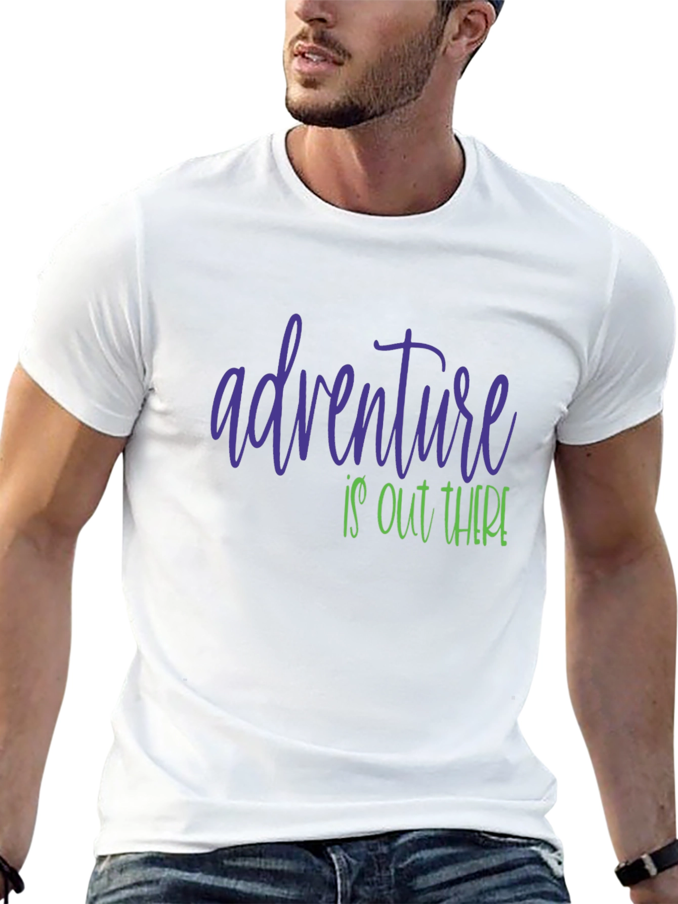 Adventure Awaits Graphic Tee - Soft Black T-Shirt