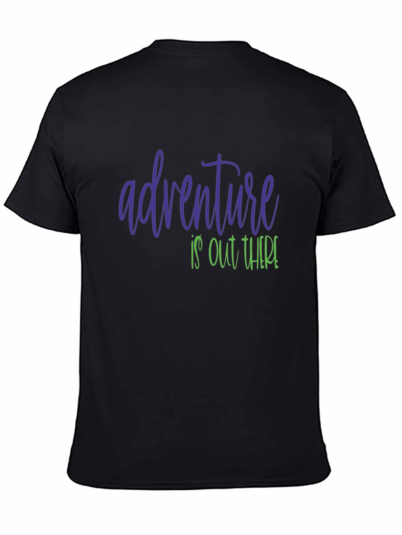Adventure Awaits Graphic Tee - Soft Black T-Shirt