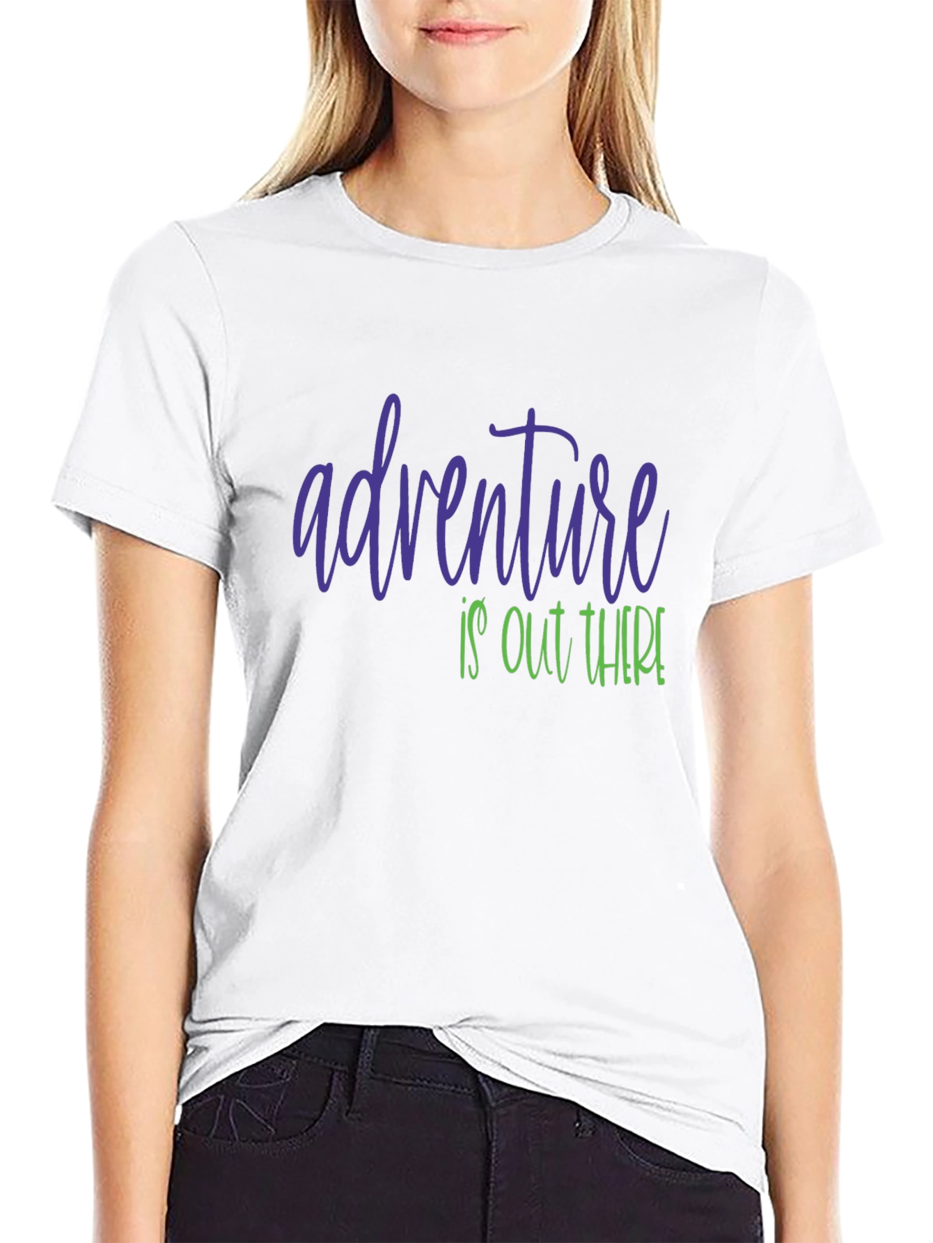 Adventure Awaits Graphic Tee - Soft Black T-Shirt