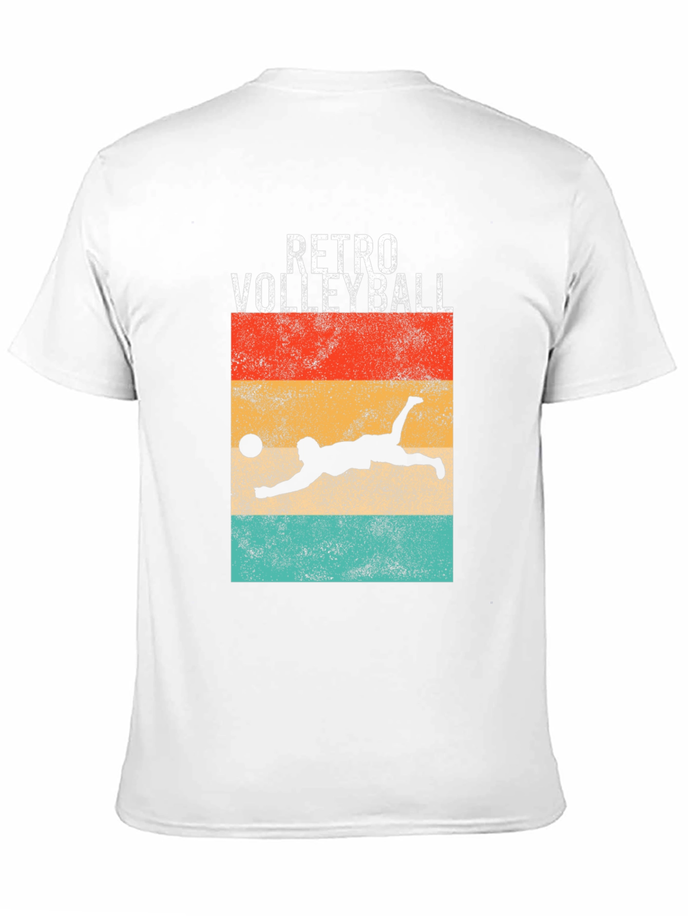 Retro Volleyball Graphic T-Shirt - Black