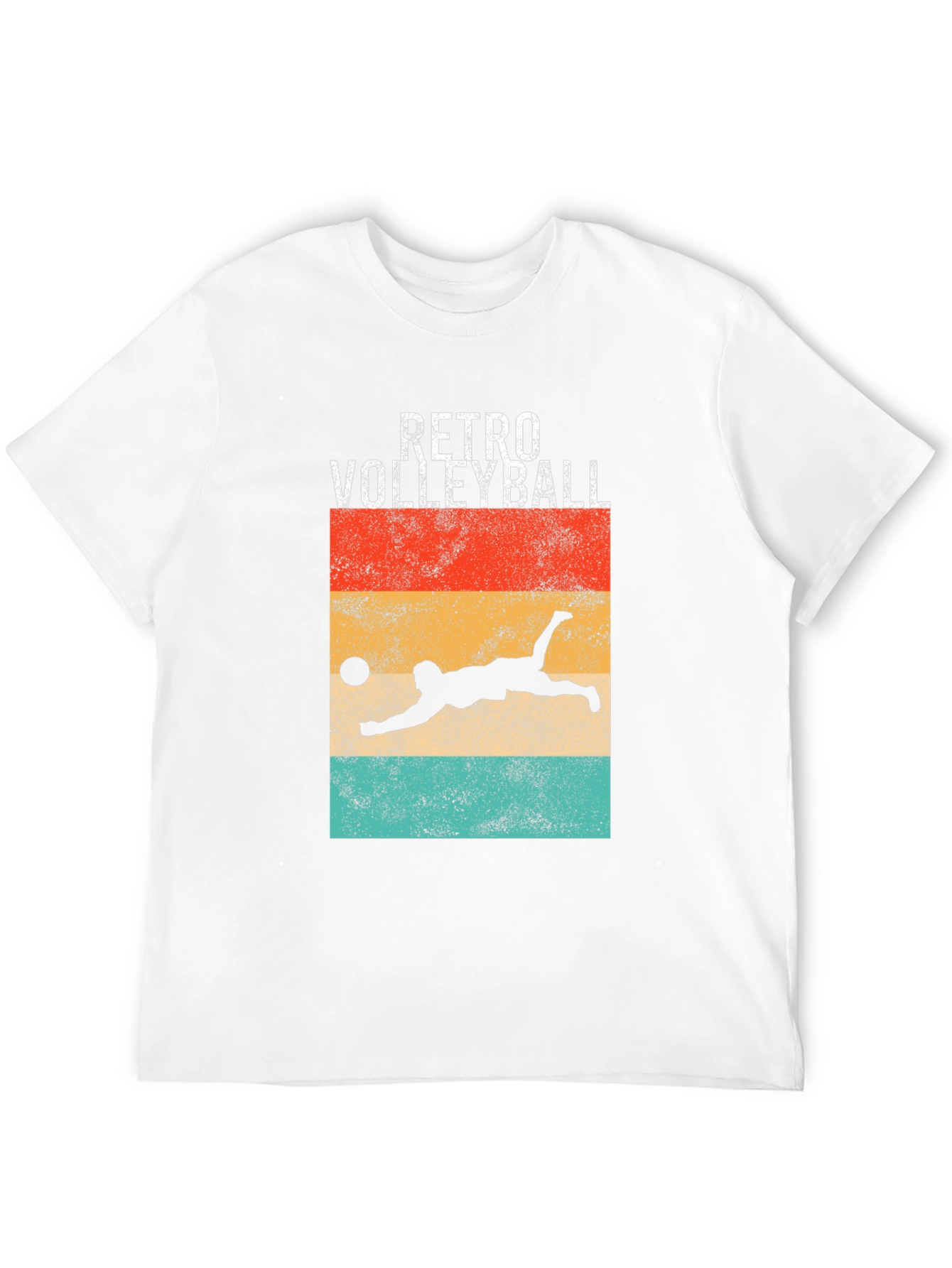 Retro Volleyball Graphic T-Shirt - Black