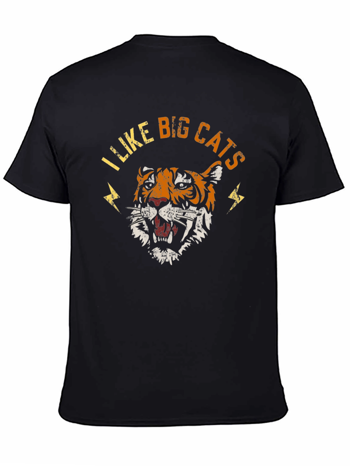I Like Big Cats Graphic Tee - Black