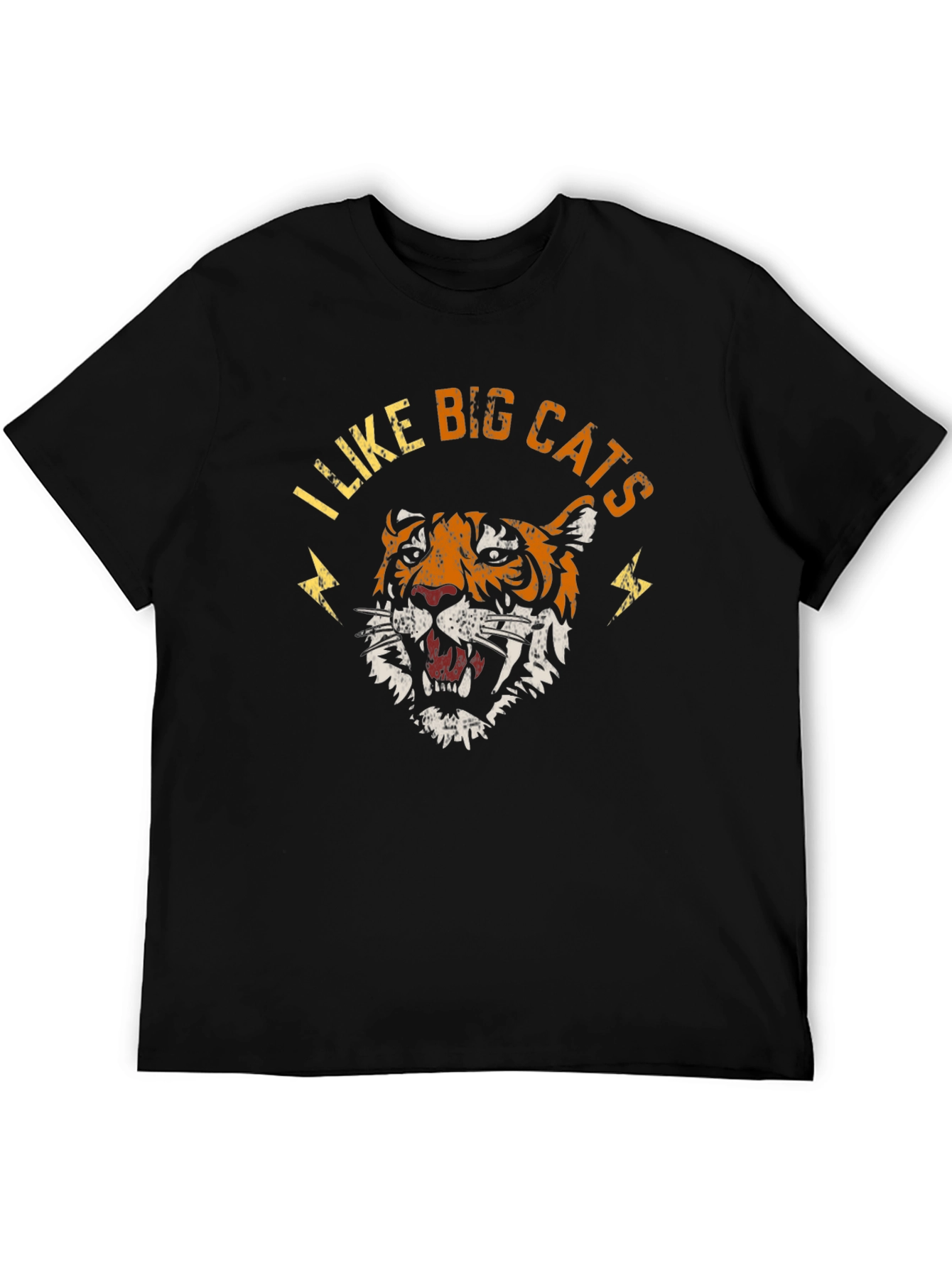 I Like Big Cats Graphic Tee - Black