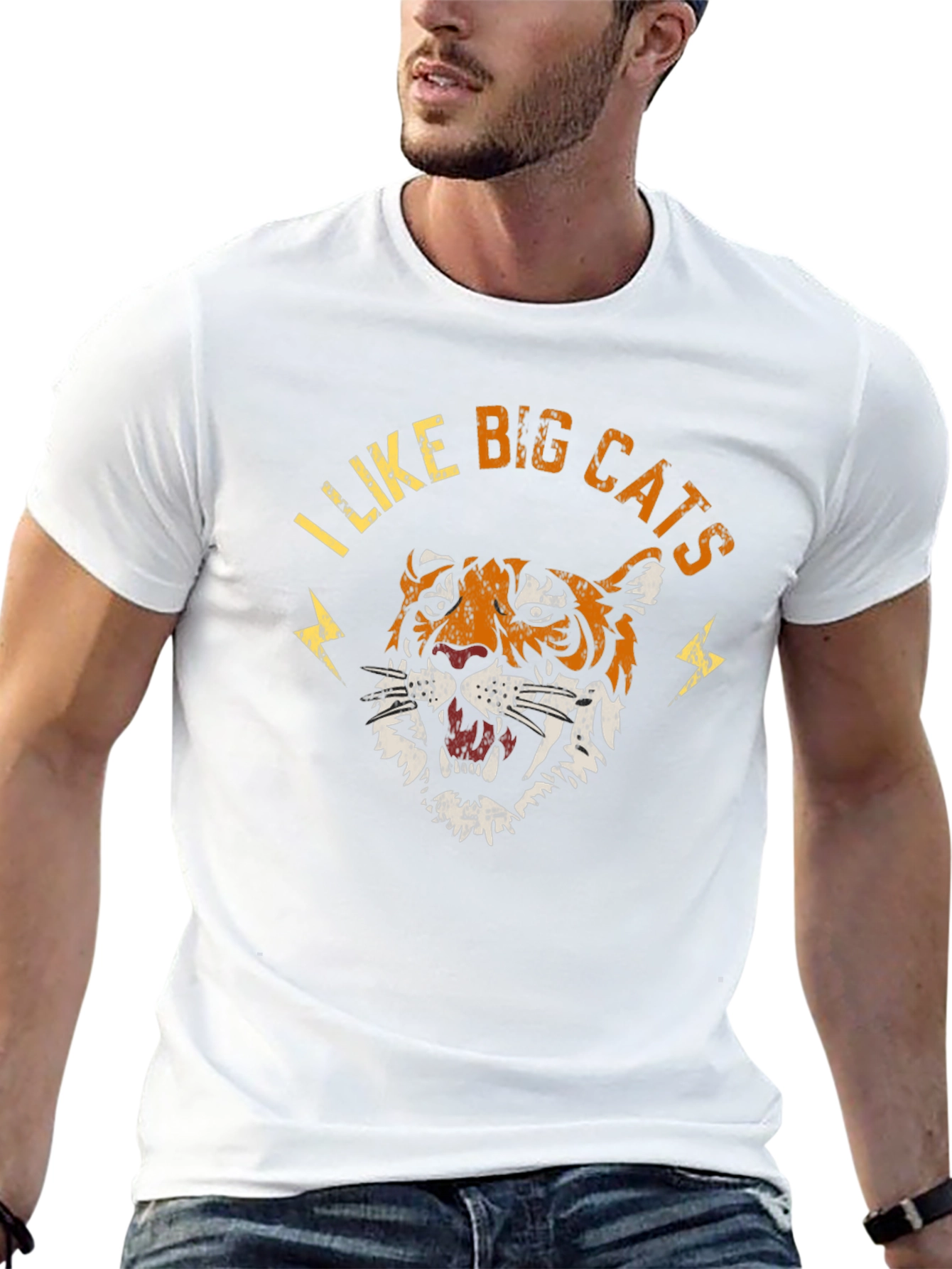 I Like Big Cats Graphic Tee - Black