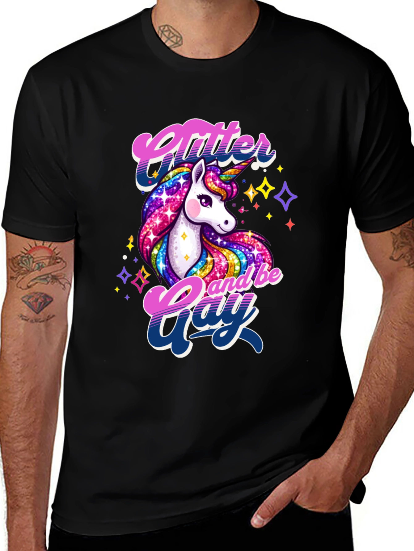 Glitter & Gay Unicorn Graphic Tee