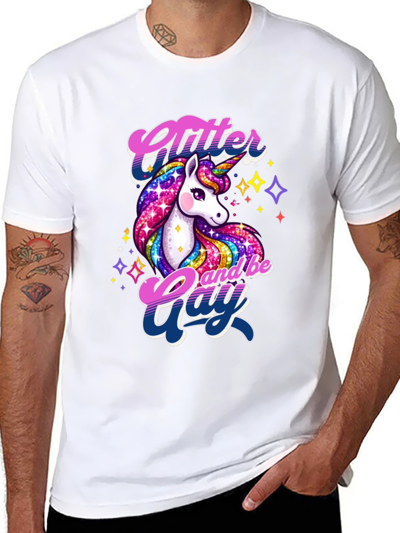 Glitter & Gay Unicorn Graphic Tee