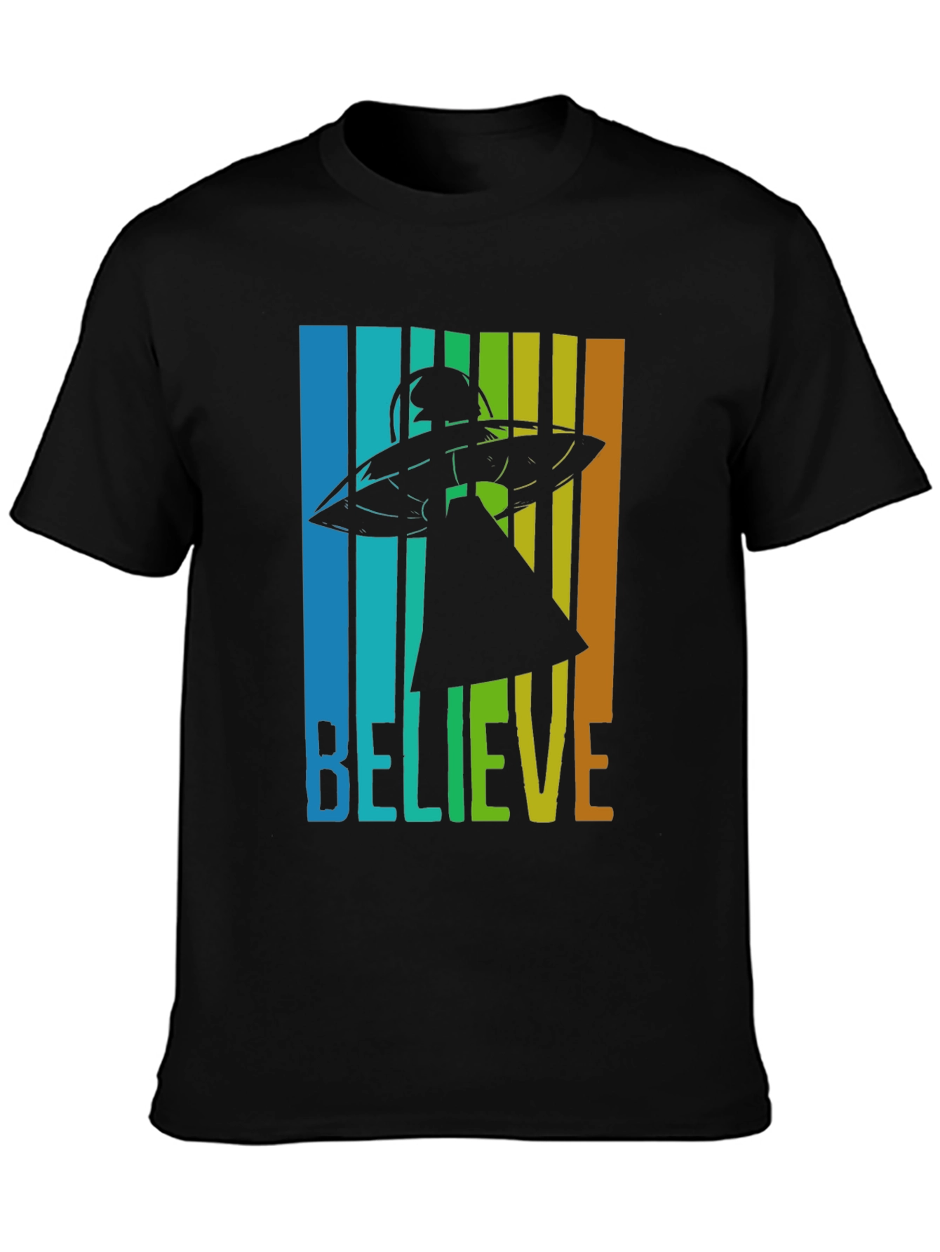 Believe UFO Graphic Tee - Retro Style T-Shirt