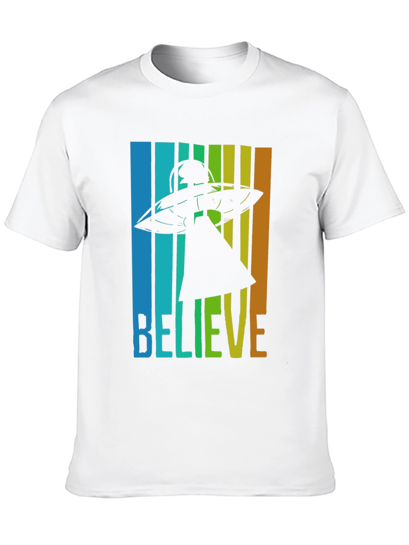 Believe UFO Graphic Tee - Retro Style T-Shirt