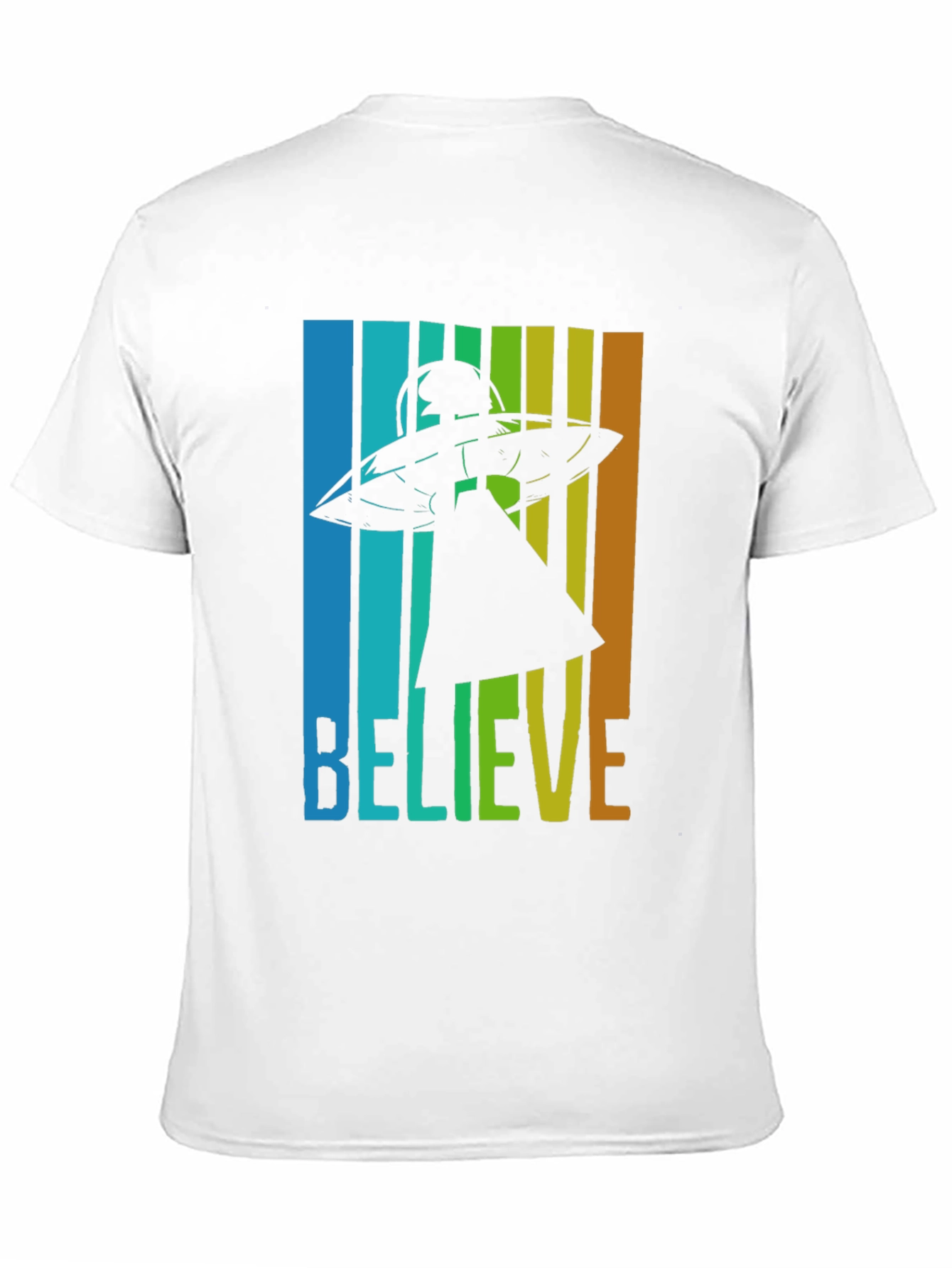 Believe UFO Graphic Tee - Retro Style T-Shirt