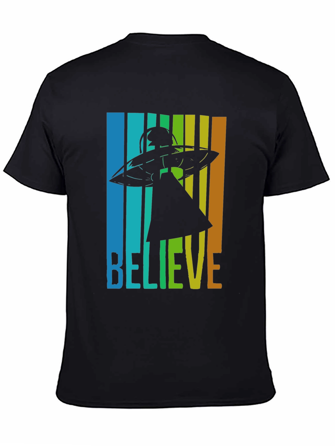 Believe UFO Graphic Tee - Retro Style T-Shirt