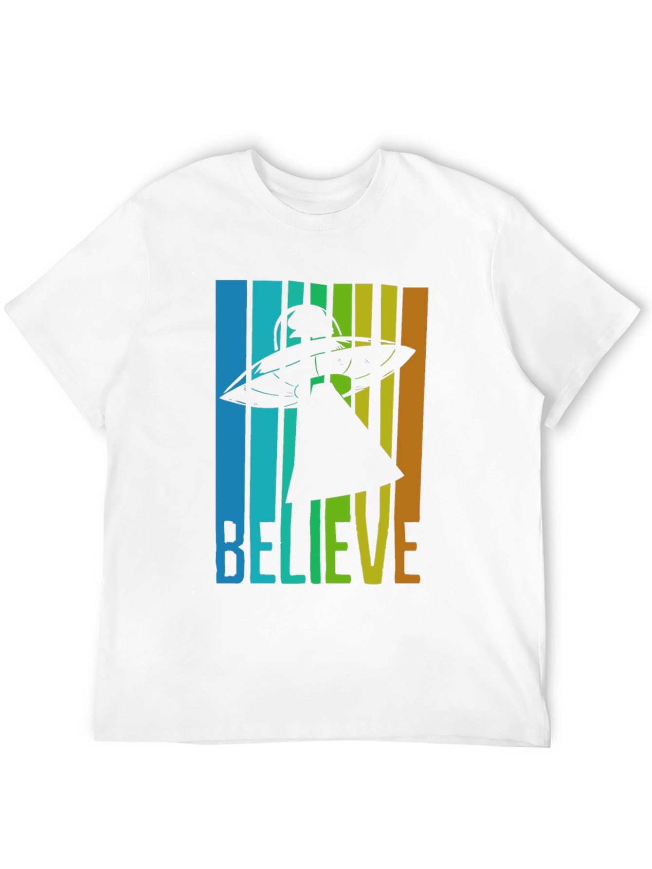 Believe UFO Graphic Tee - Retro Style T-Shirt