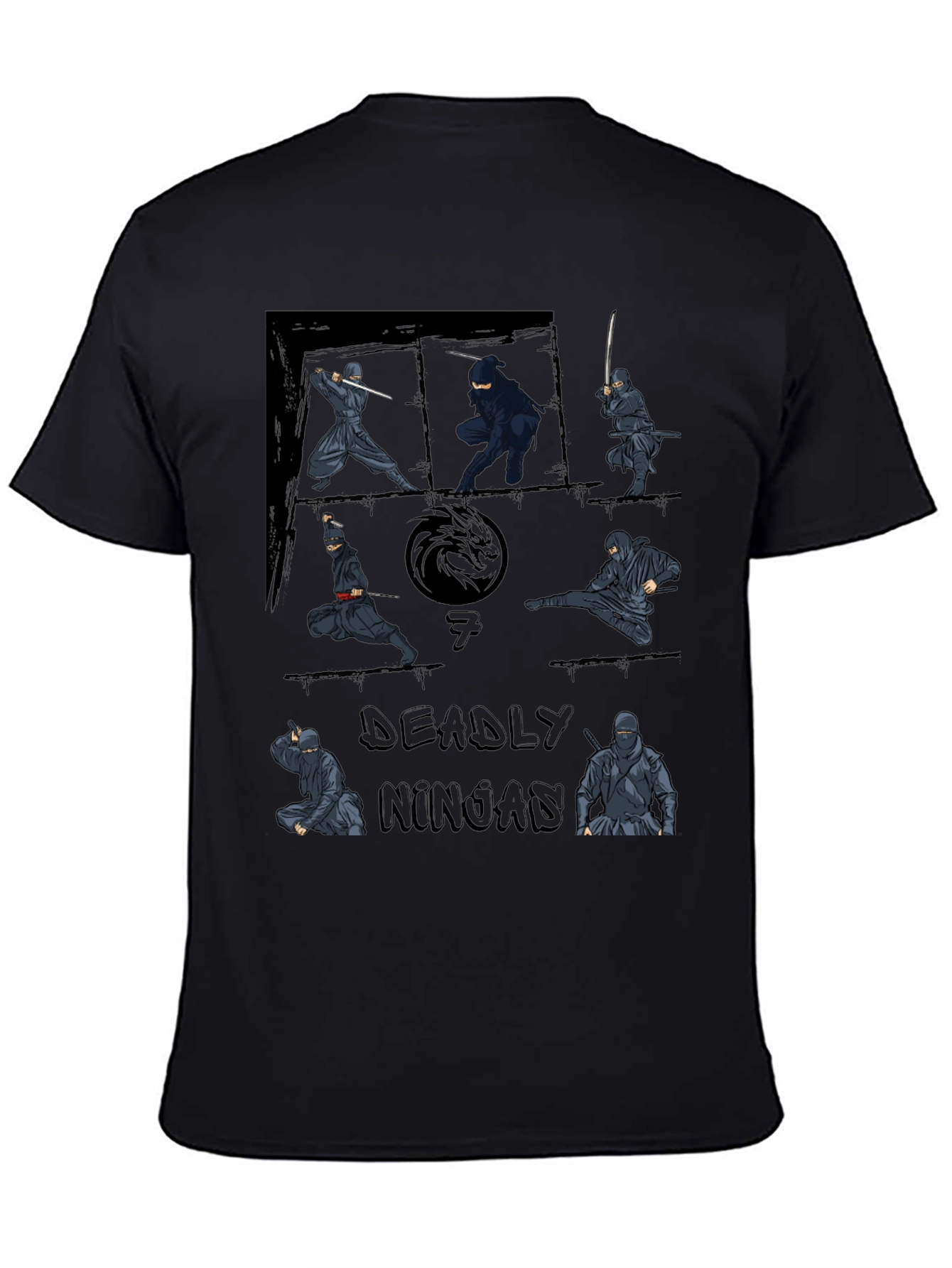 Deadly Ninjas Graphic T-Shirt - Martial Arts Tee
