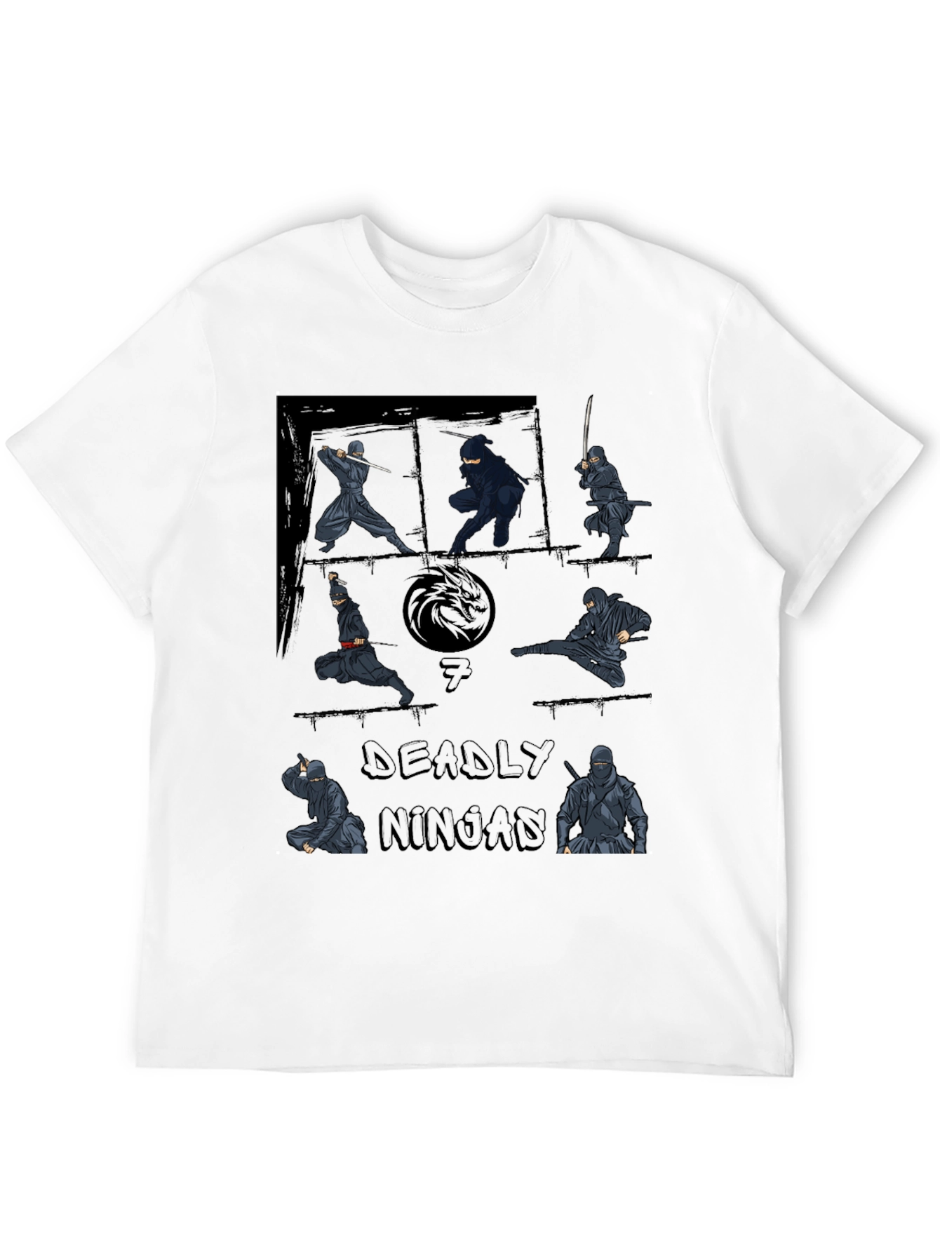 Deadly Ninjas Graphic T-Shirt - Martial Arts Tee