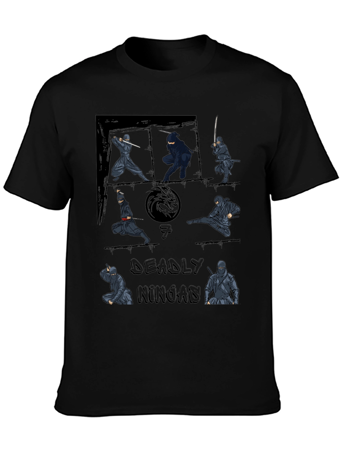 Deadly Ninjas Graphic T-Shirt - Martial Arts Tee