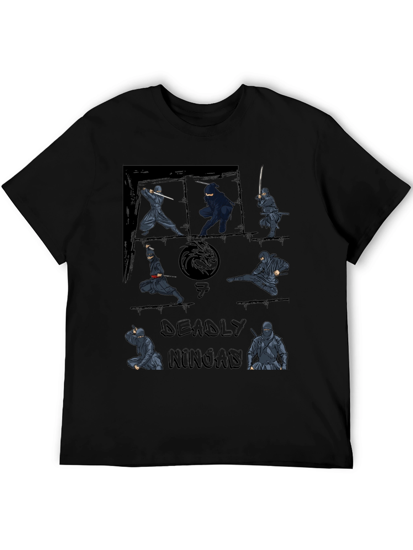 Deadly Ninjas Graphic T-Shirt - Martial Arts Tee