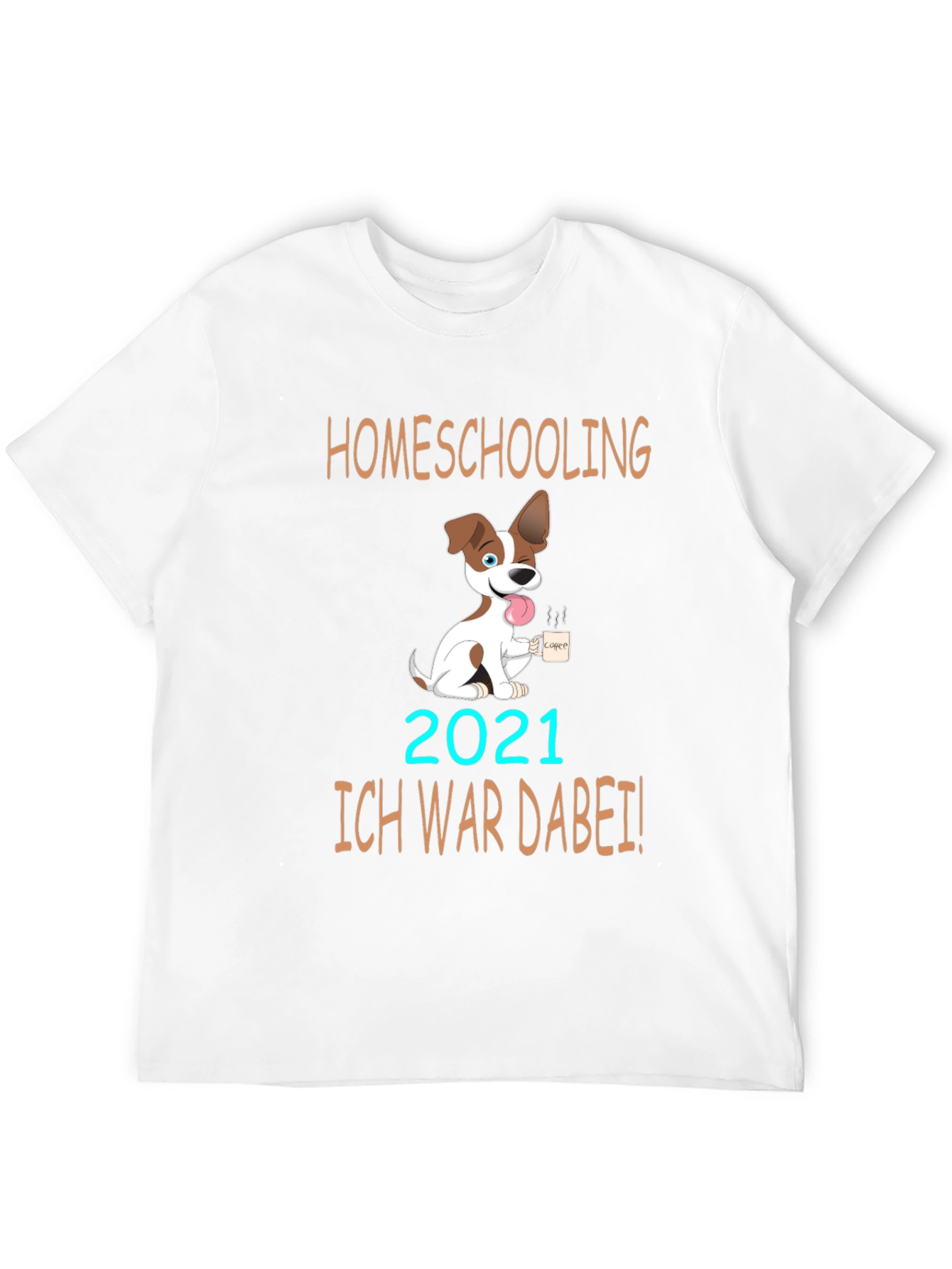Homeschooling 2021 T-Shirt Cute Dog Design Black