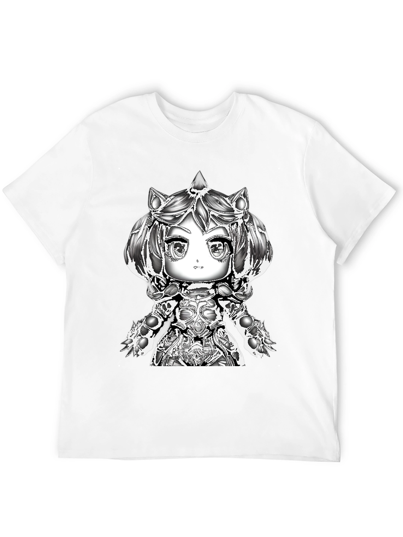 Anime Warrior Graphic Tee - Black
