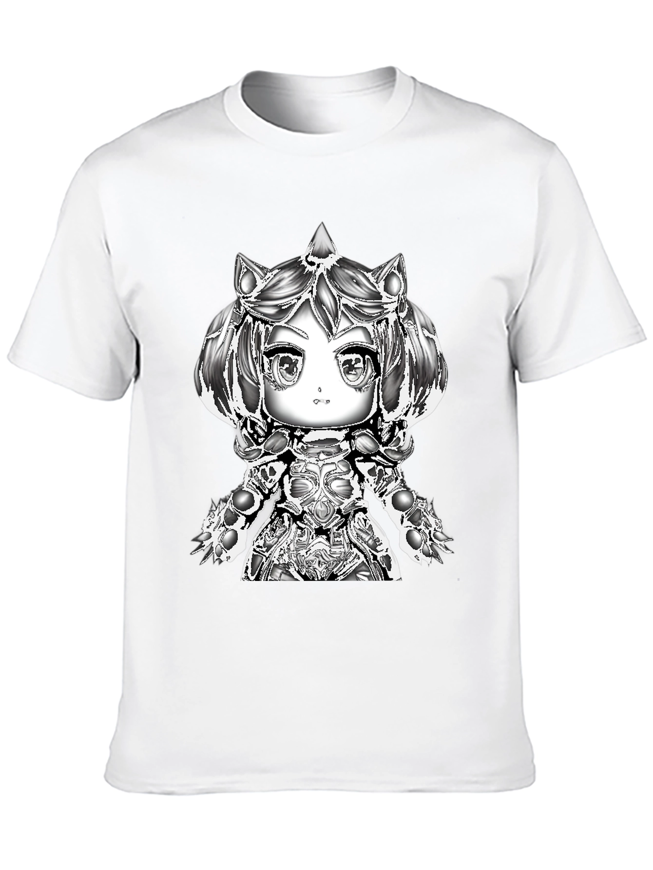 Anime Warrior Graphic Tee - Black