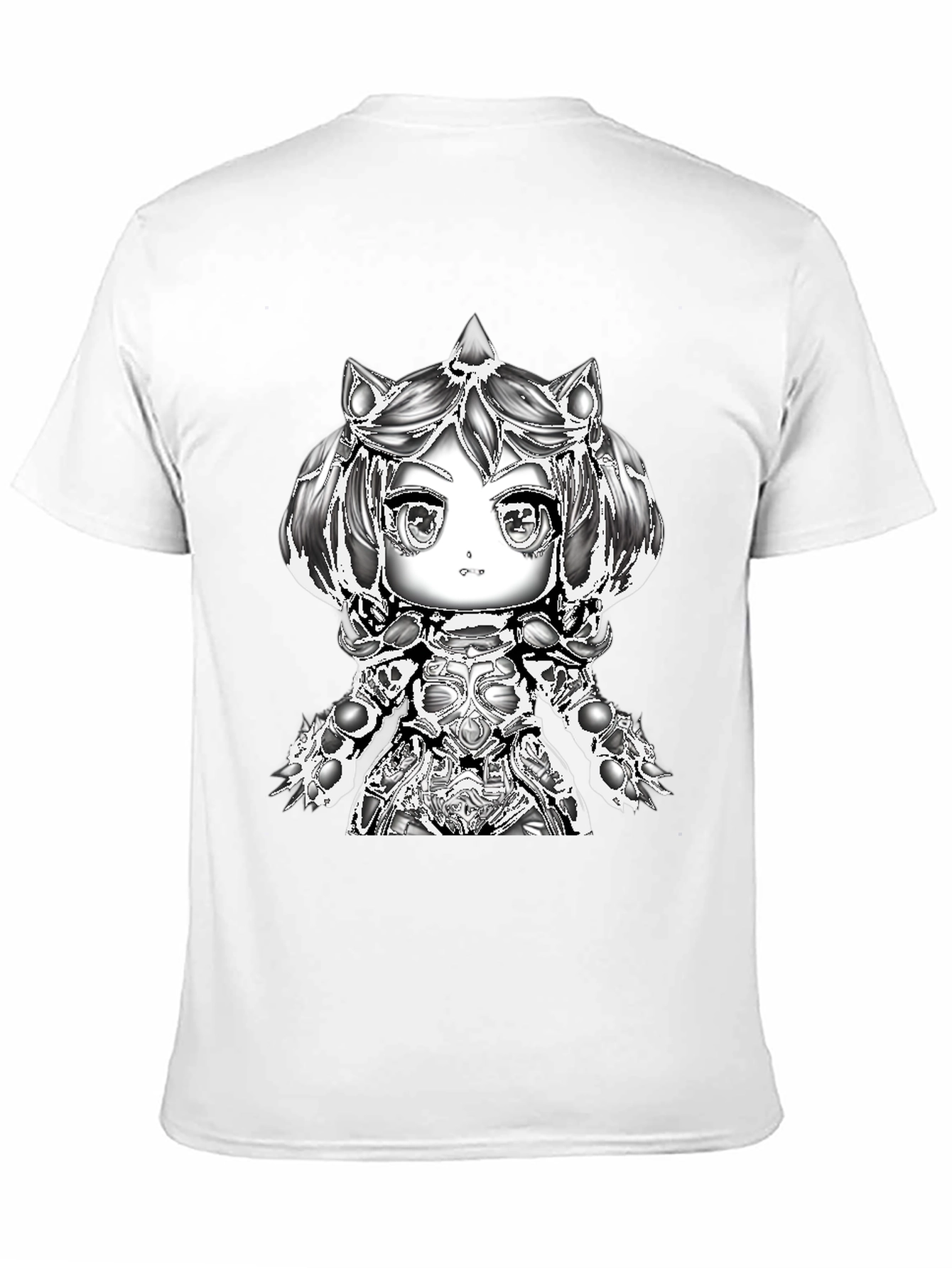 Anime Warrior Graphic Tee - Black