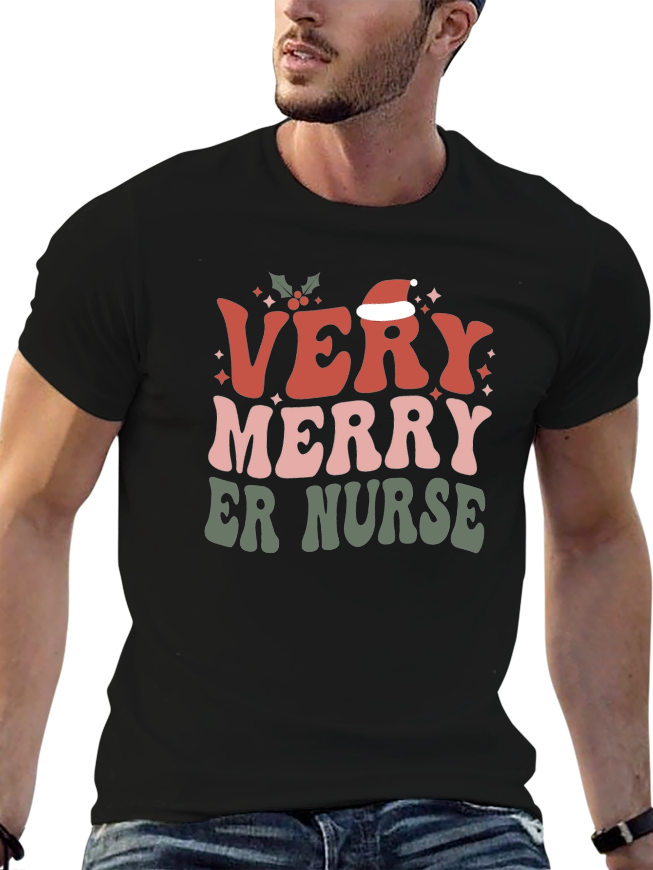 Very Merry ER Nurse Christmas T-Shirt