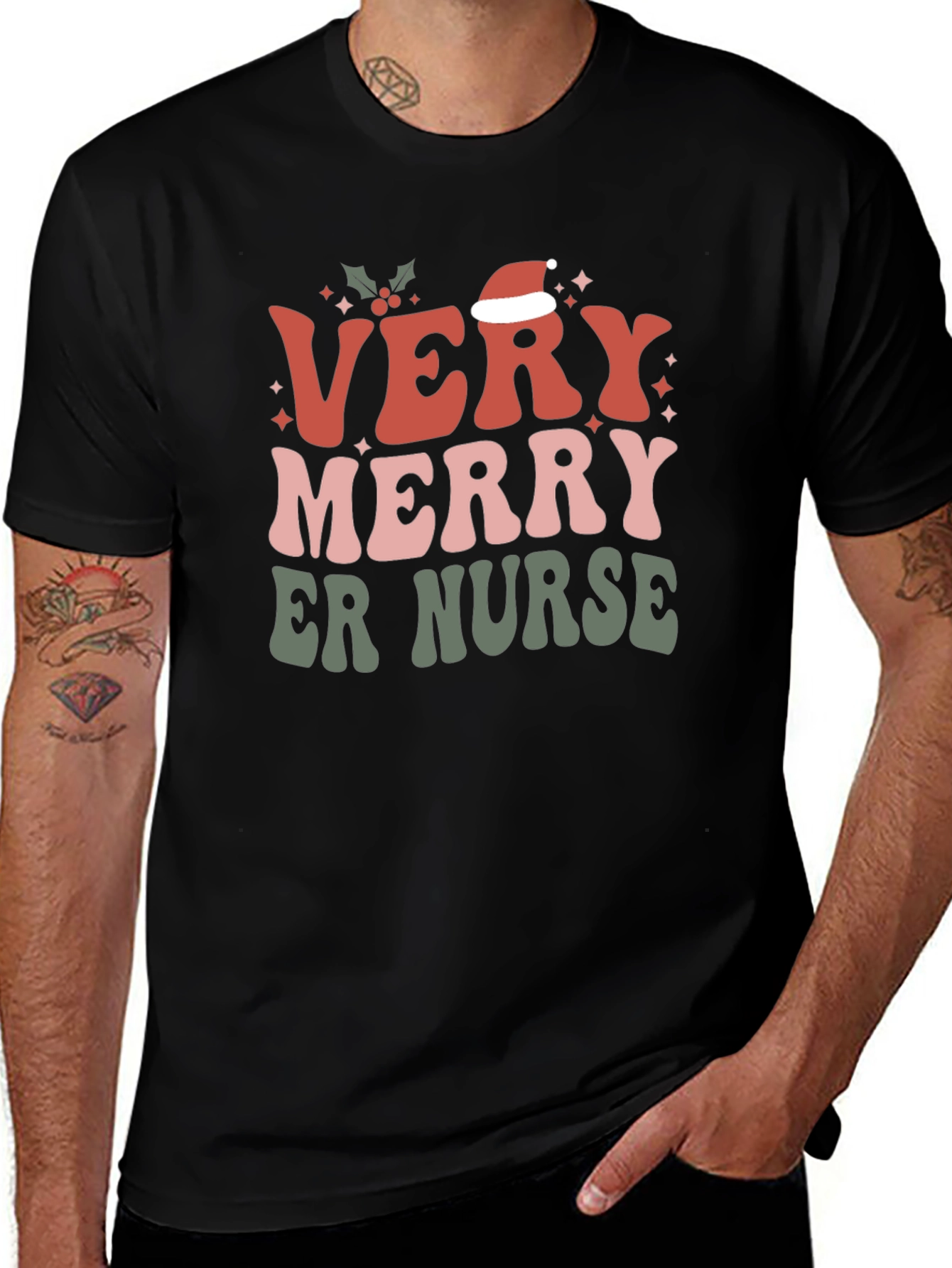 Very Merry ER Nurse Christmas T-Shirt
