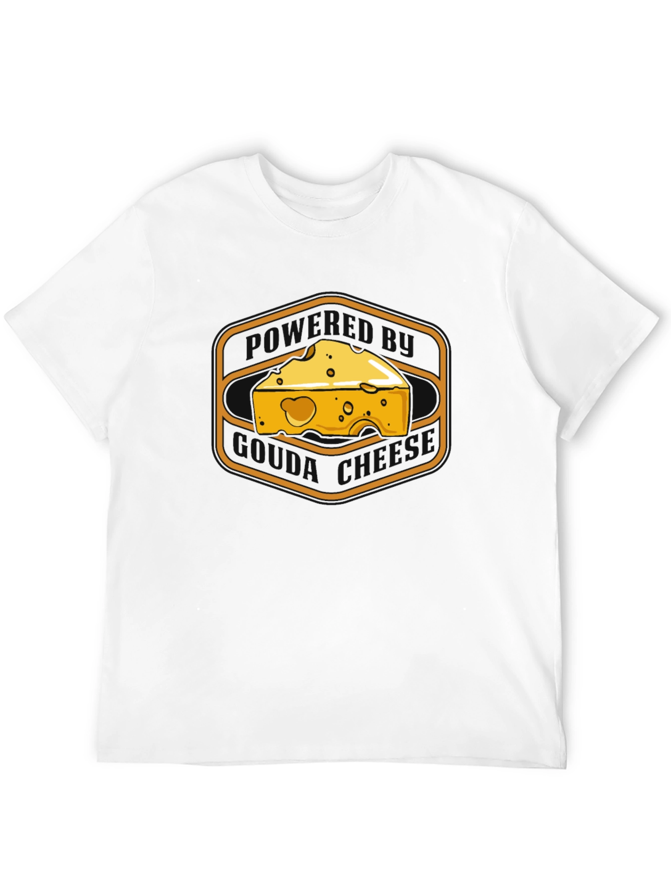 Cheese Graphic Tee -  Mens Black T-Shirt