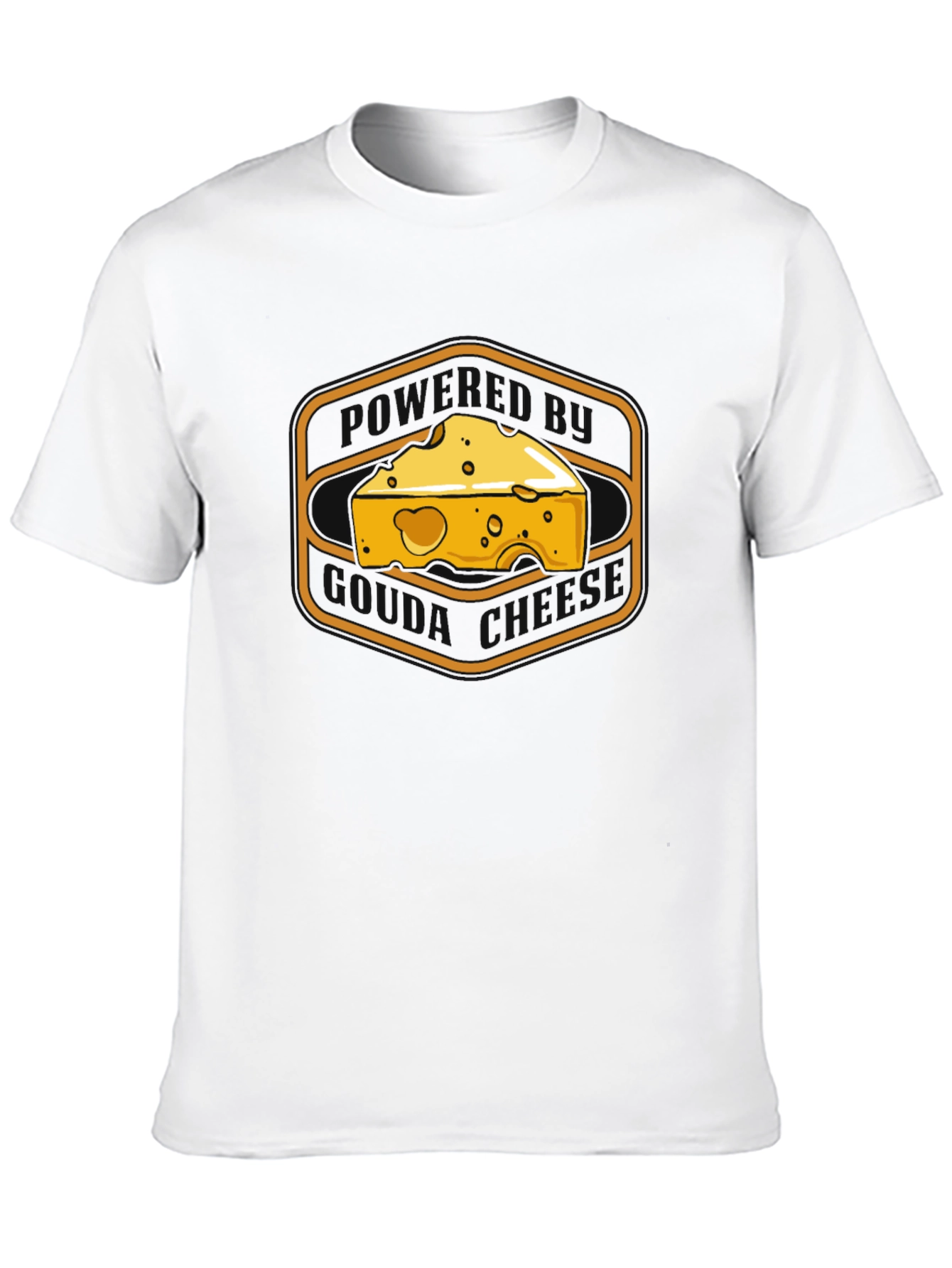 Cheese Graphic Tee -  Mens Black T-Shirt