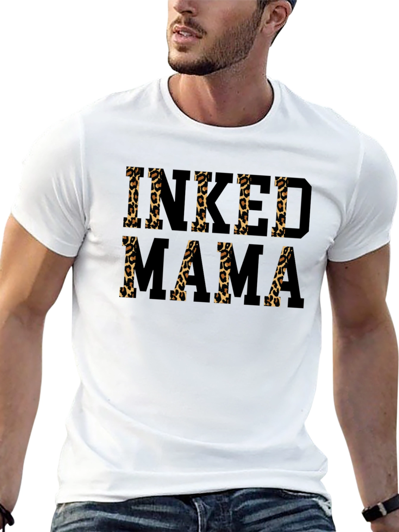 Inked Mama Leopard Print T-Shirt - Trendy Womens Tee