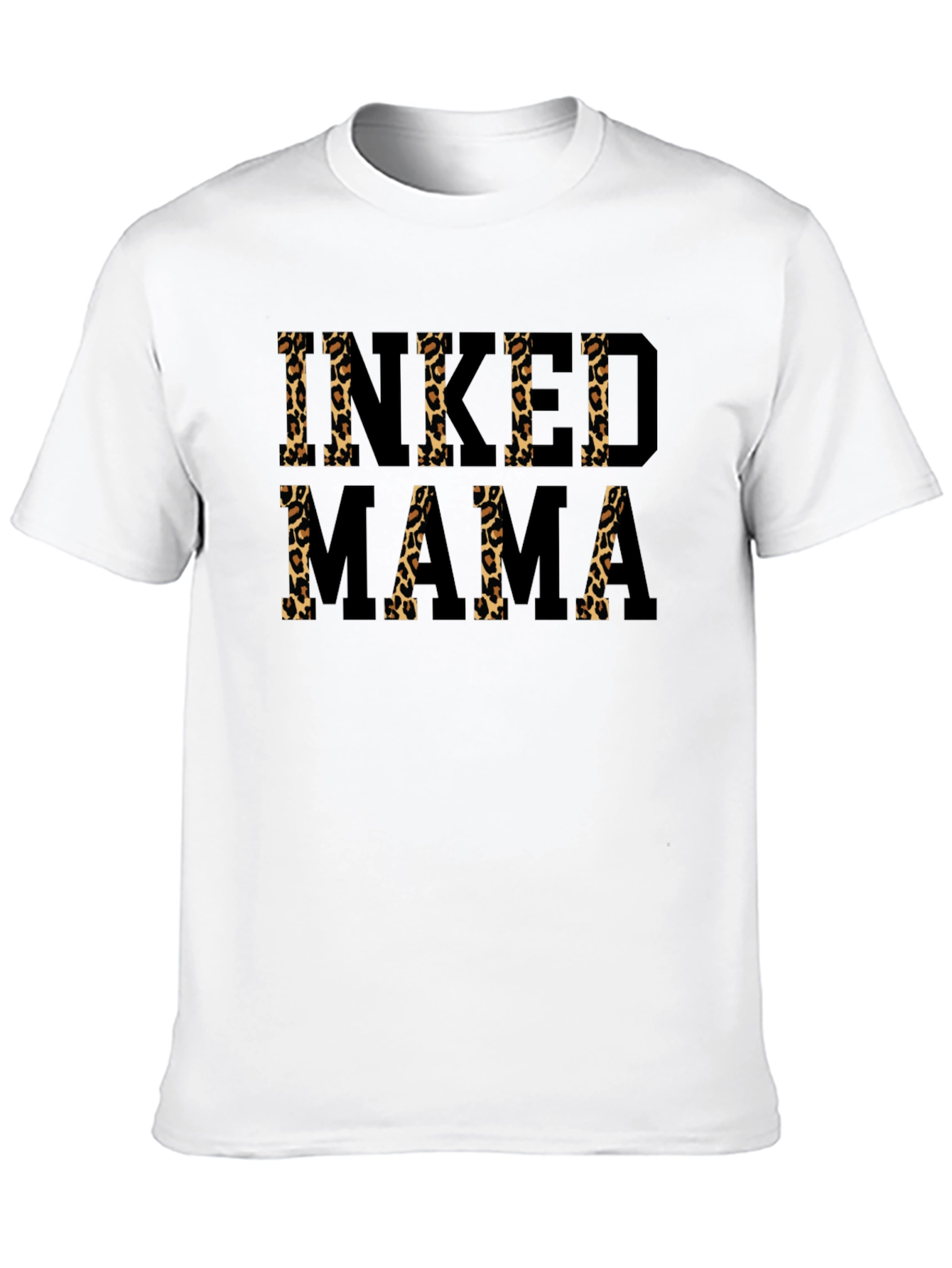 Inked Mama Leopard Print T-Shirt - Trendy Womens Tee