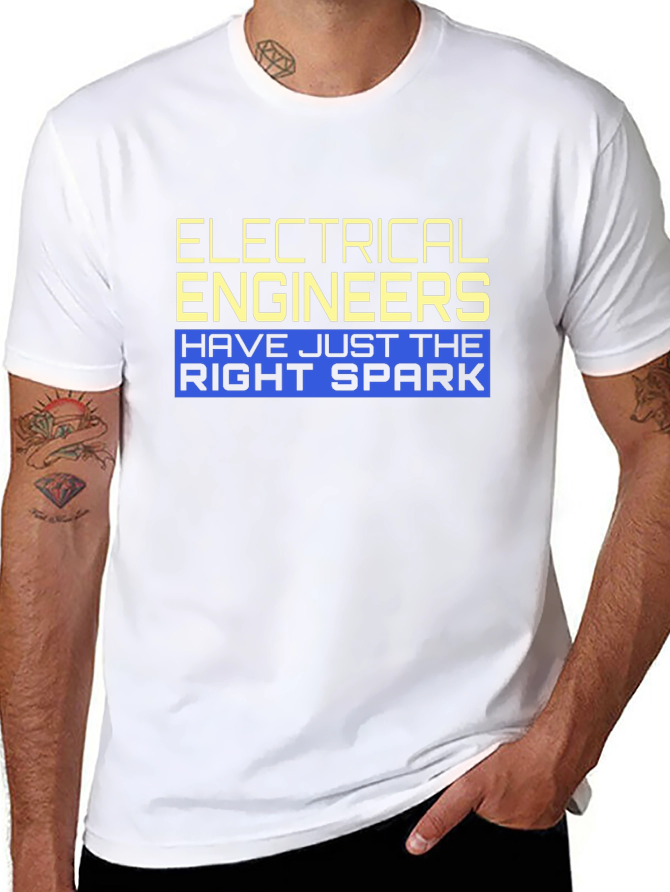 Electrical Engineers Right Spark Black T-Shirt