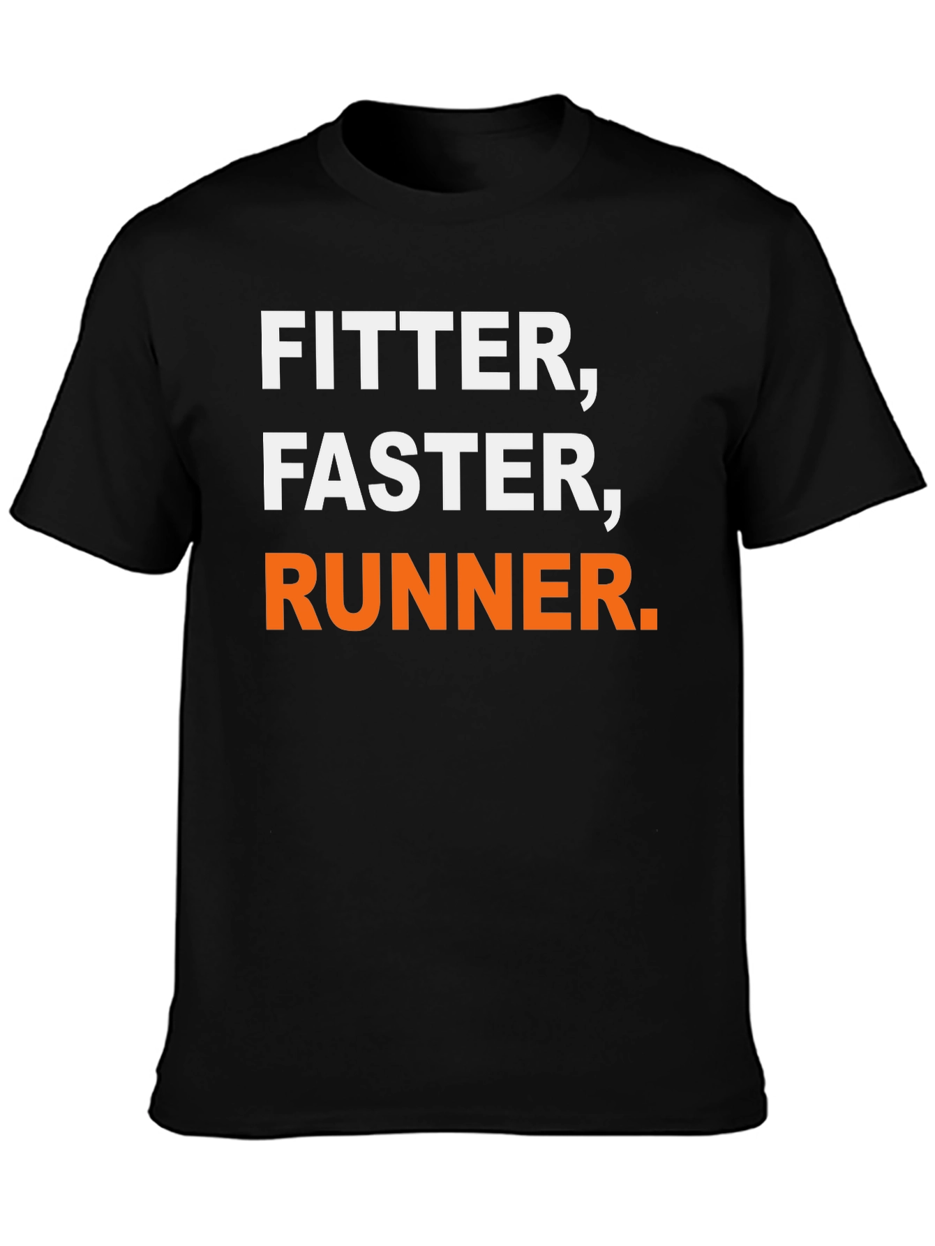 Fitter Faster Runner Black Graphic T-Shirt