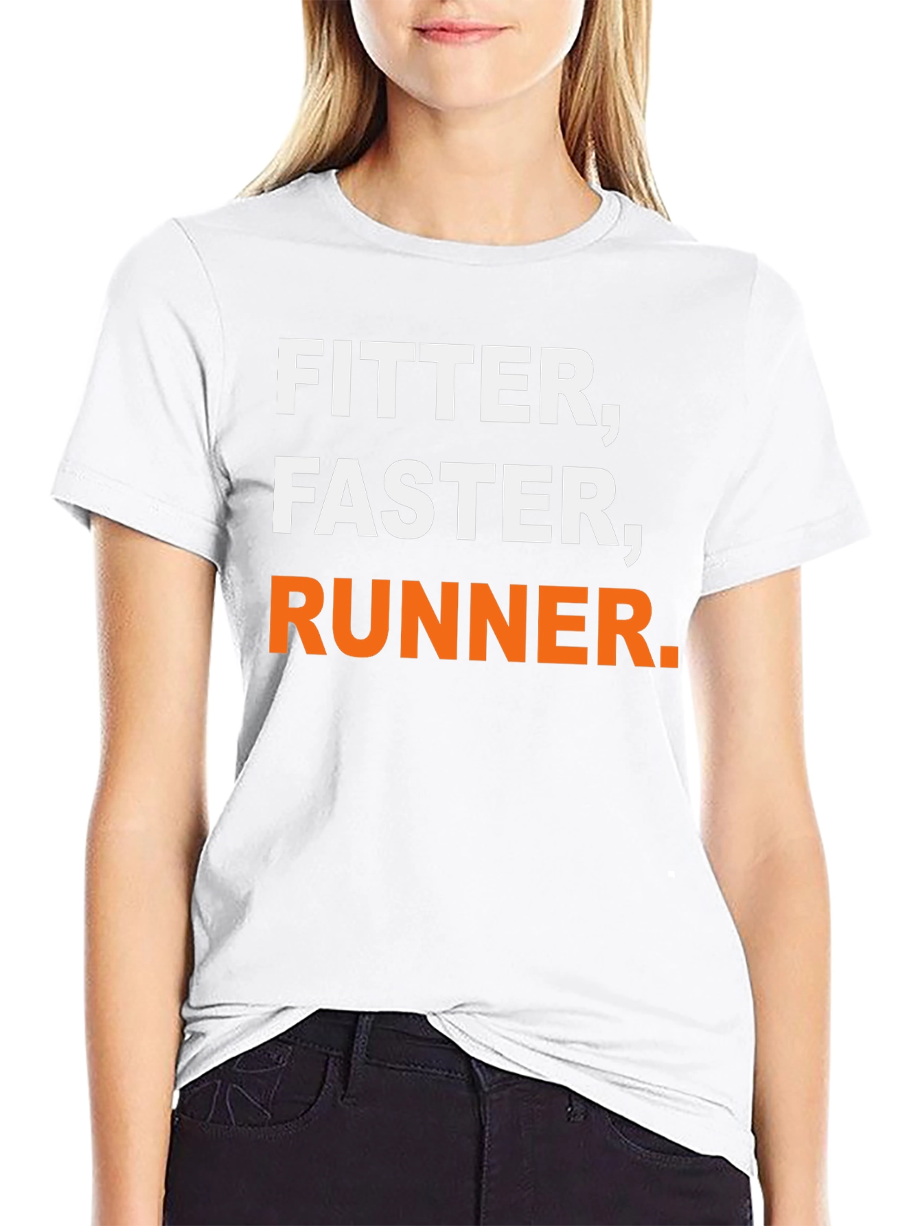 Fitter Faster Runner Black Graphic T-Shirt