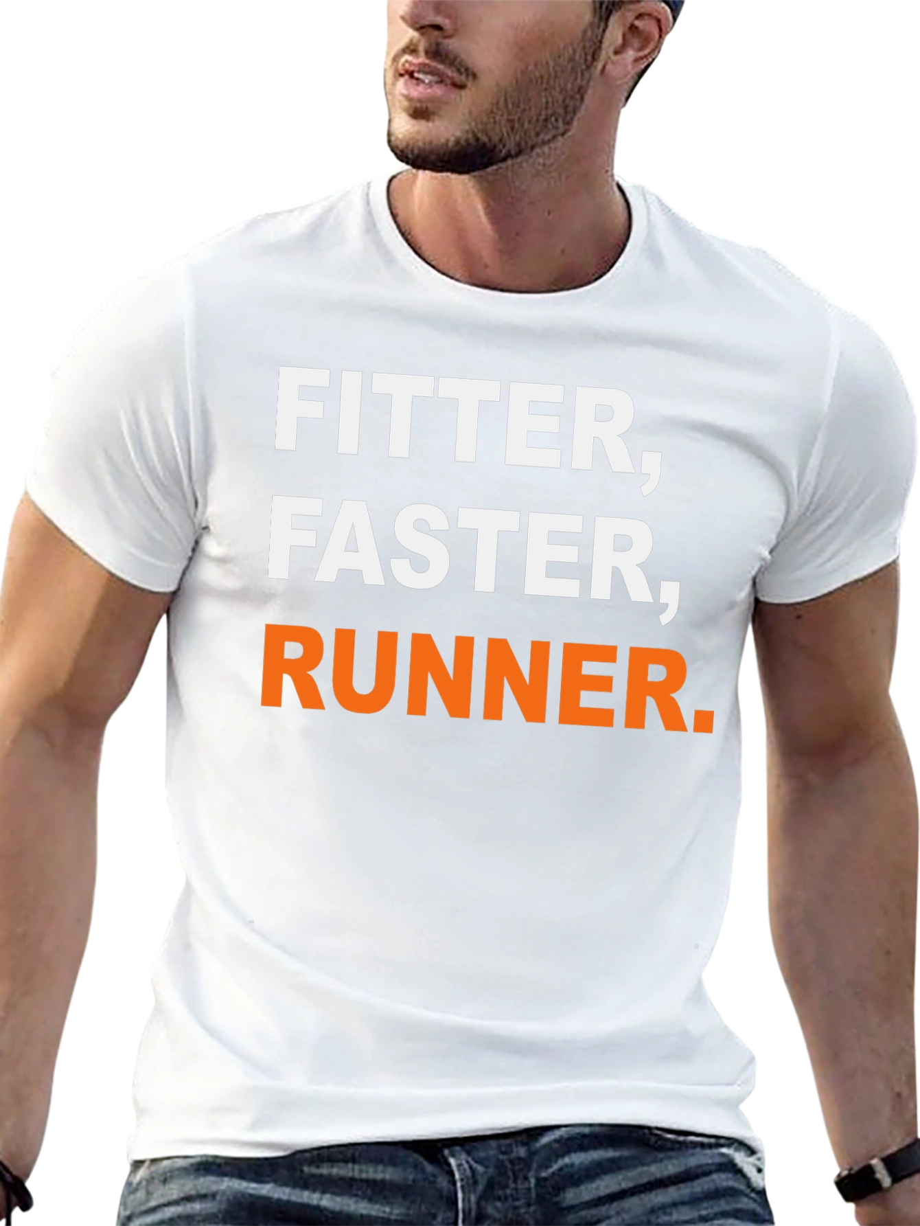 Fitter Faster Runner Black Graphic T-Shirt