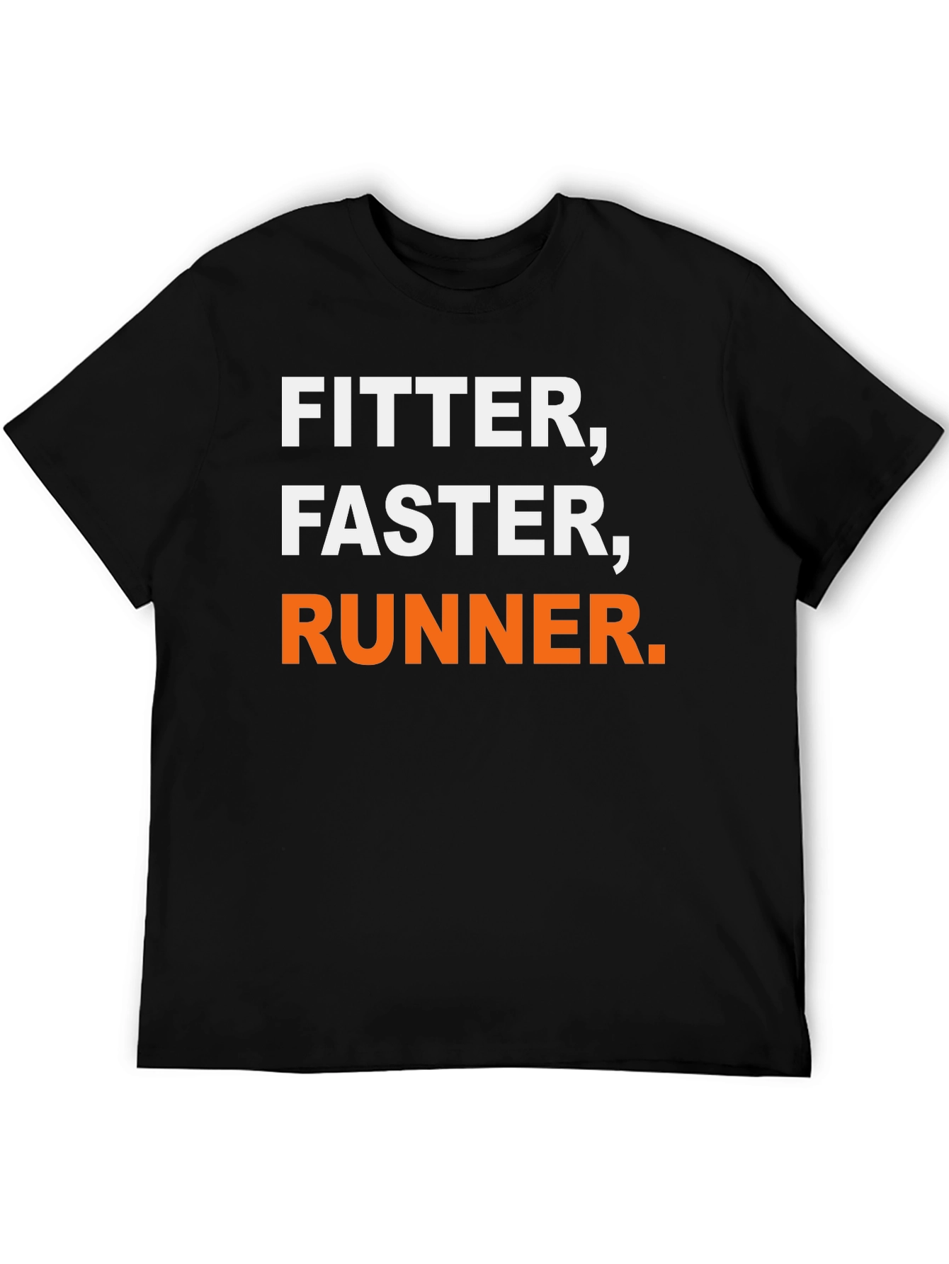 Fitter Faster Runner Black Graphic T-Shirt