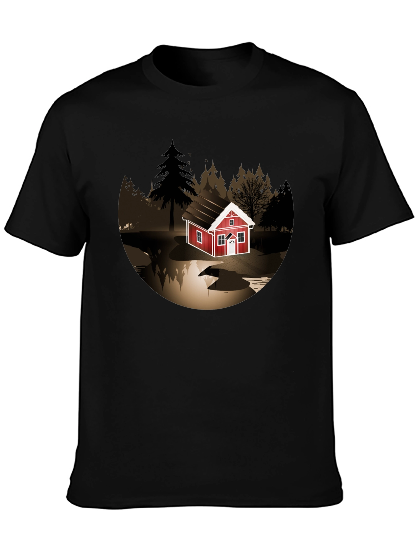 Cabin Lake Graphic Tee - Stylish Comfort