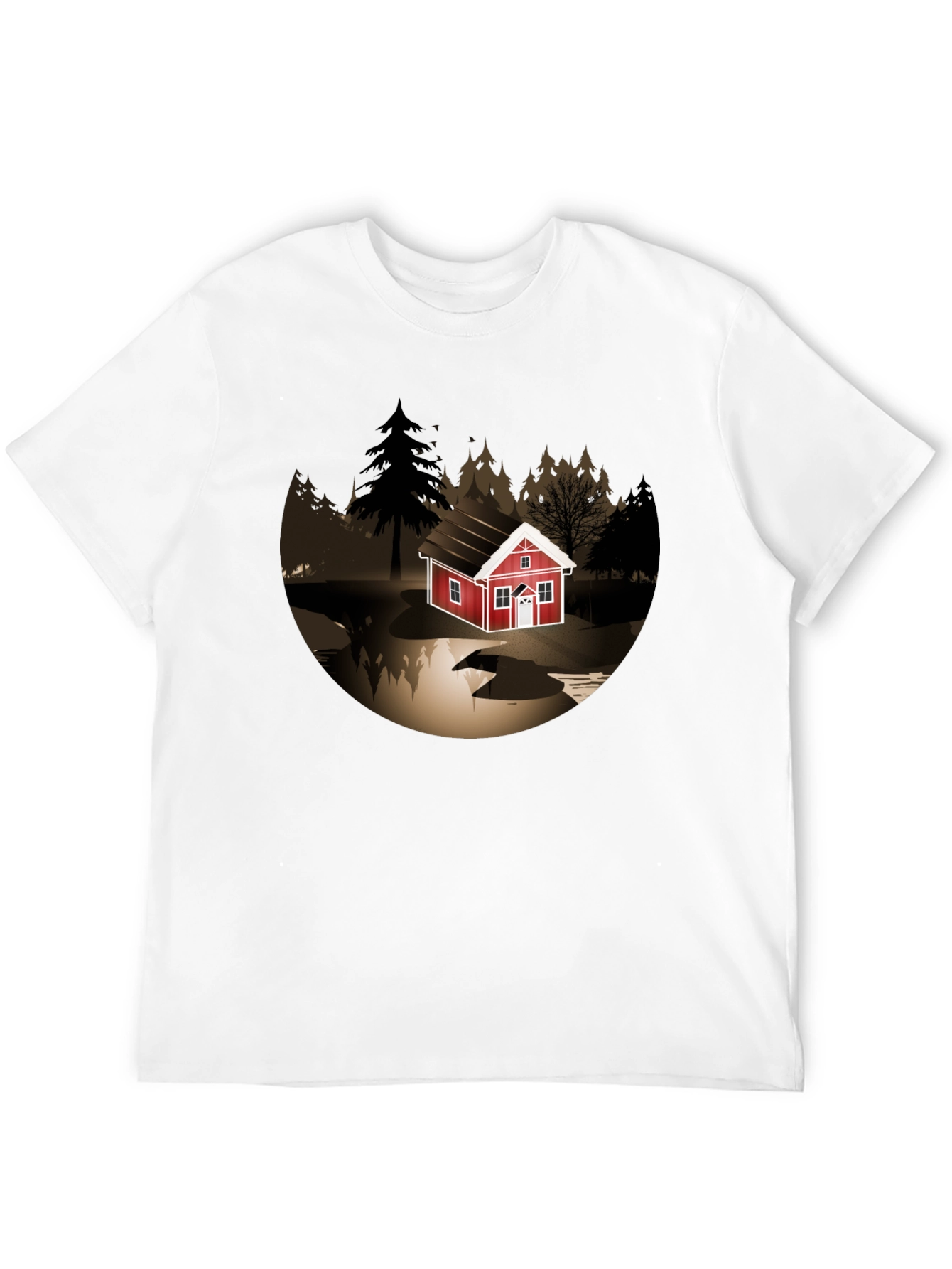 Cabin Lake Graphic Tee - Stylish Comfort