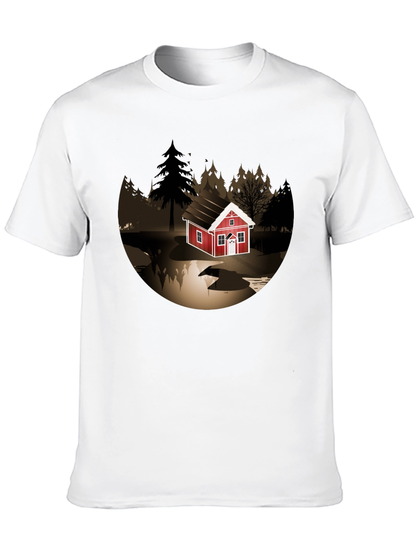 Cabin Lake Graphic Tee - Stylish Comfort