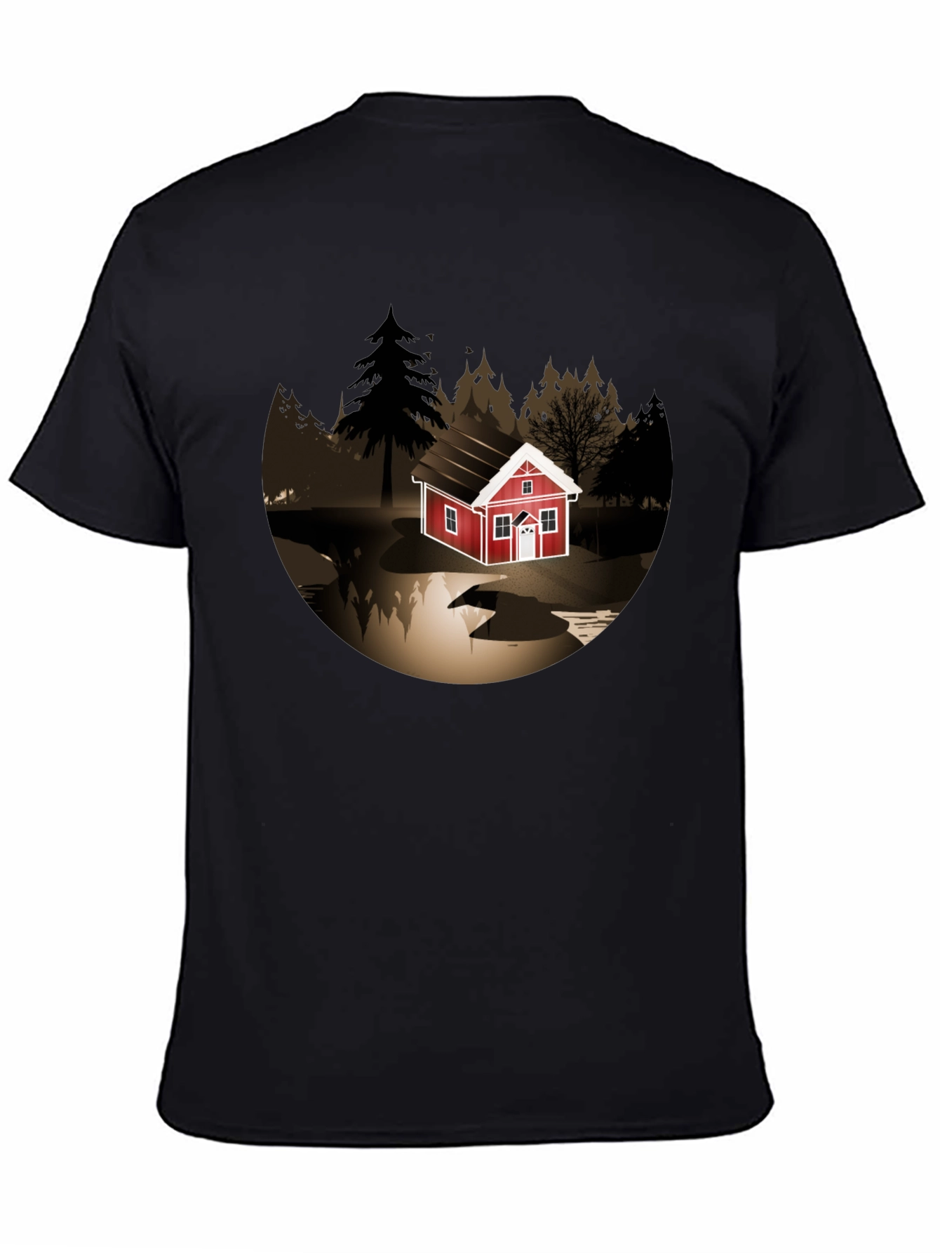 Cabin Lake Graphic Tee - Stylish Comfort