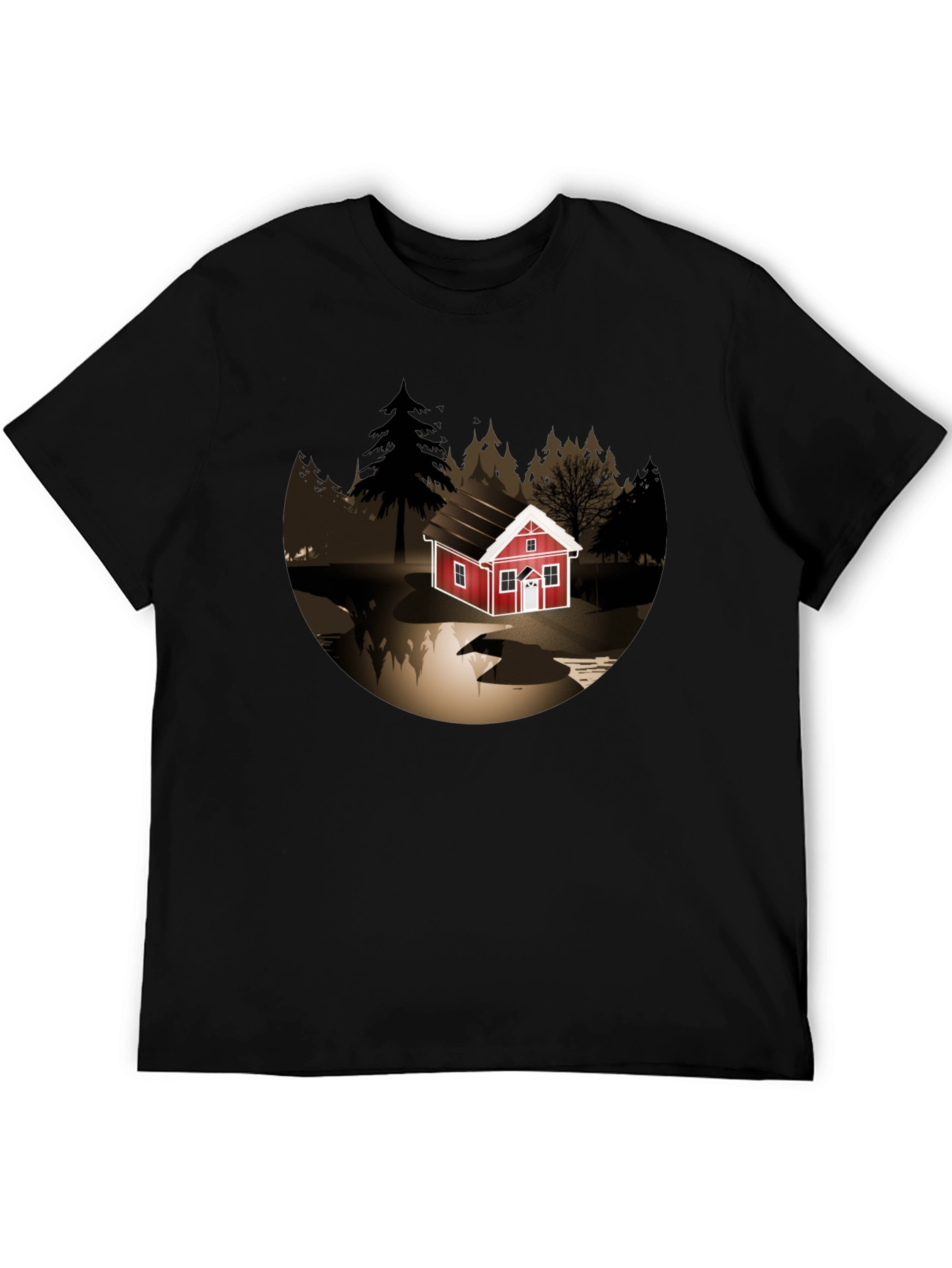 Cabin Lake Graphic Tee - Stylish Comfort
