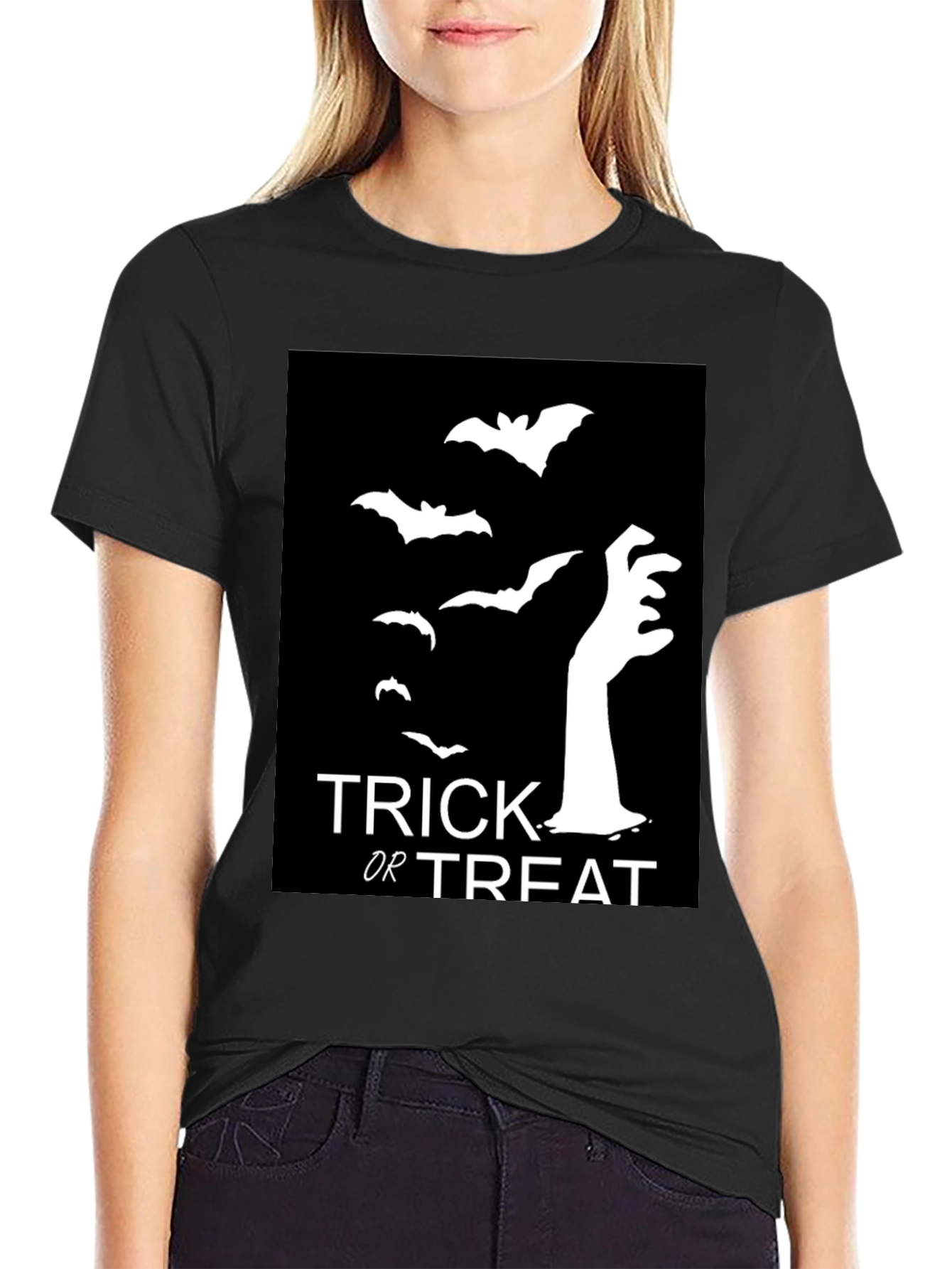 Halloween Trick or Treat Bats Graphic Tee