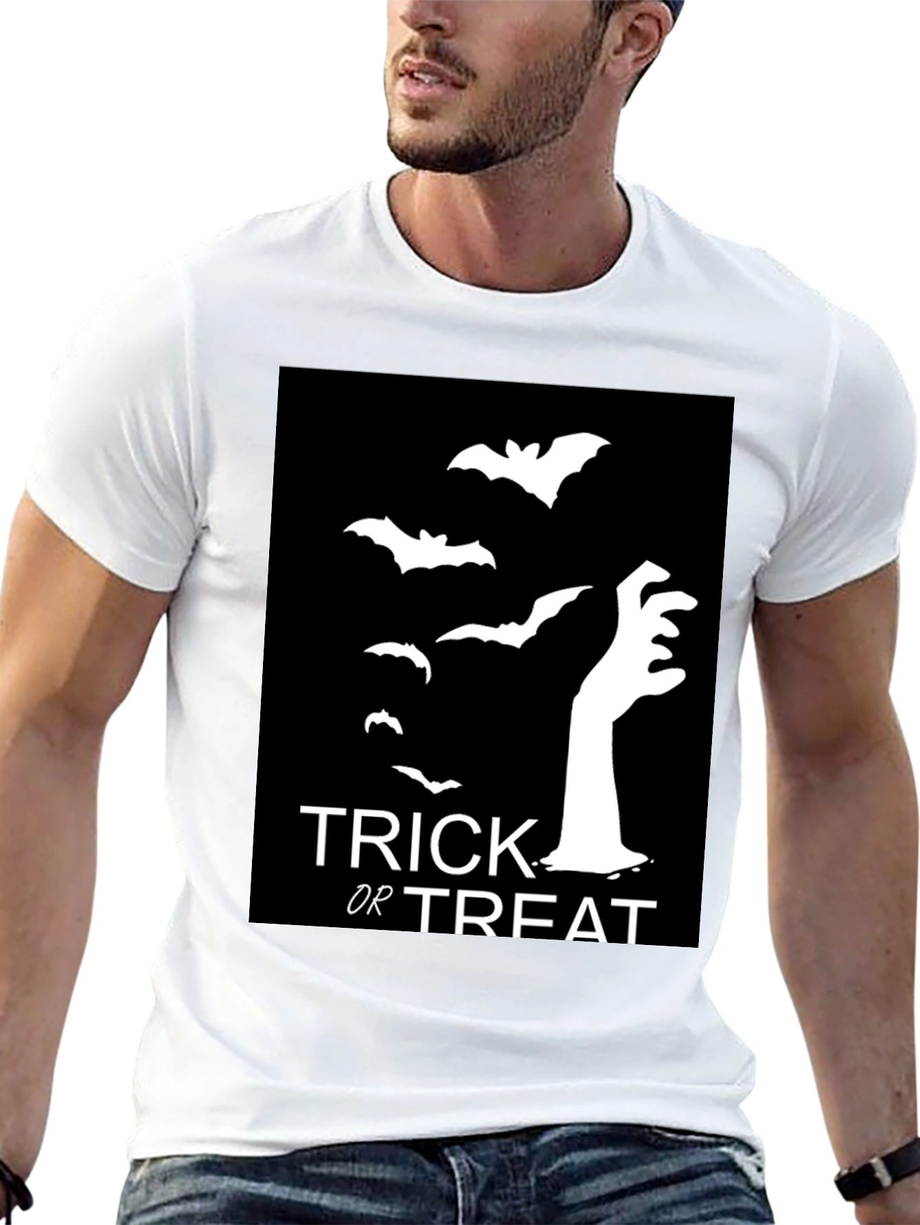 Halloween Trick or Treat Bats Graphic Tee