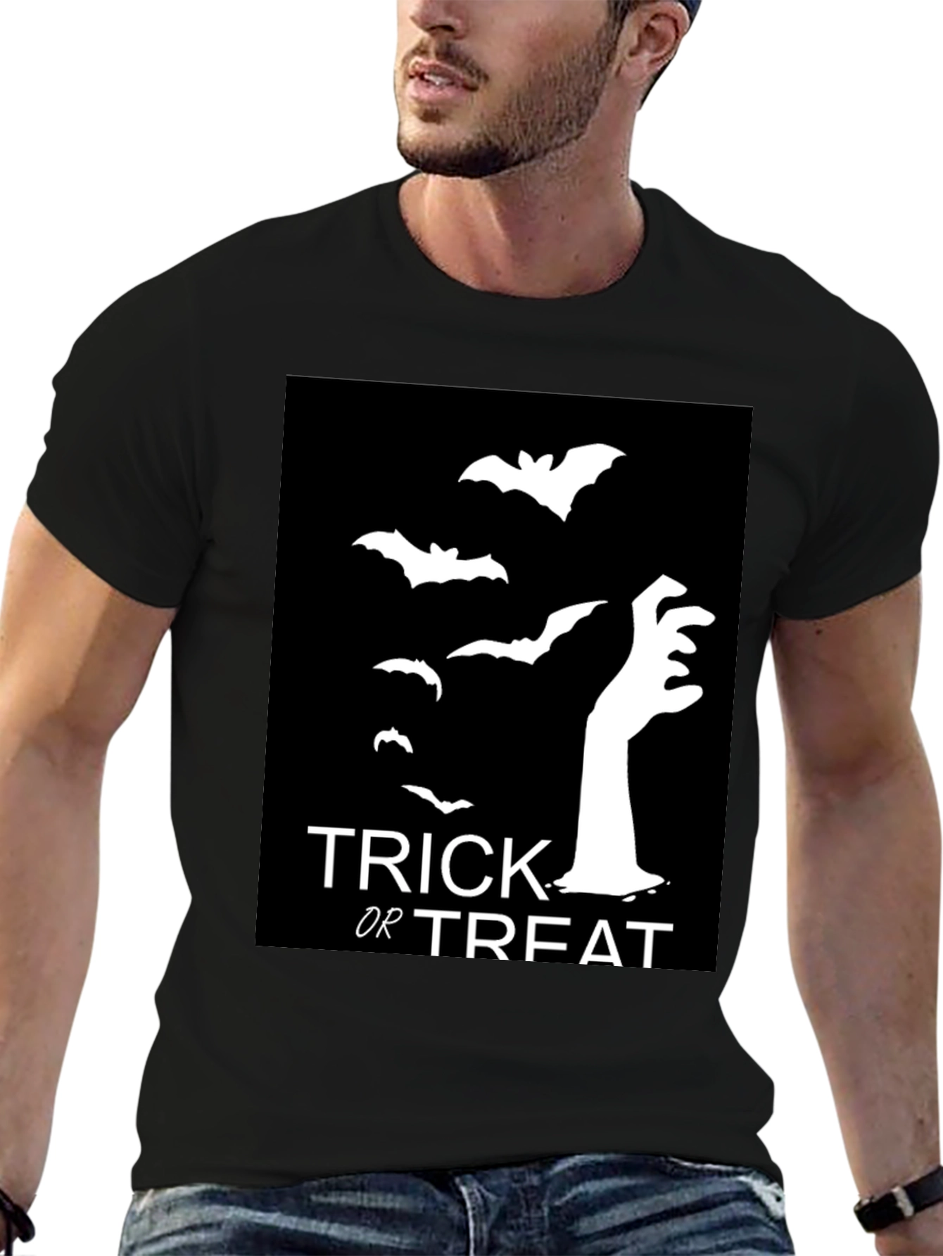 Halloween Trick or Treat Bats Graphic Tee