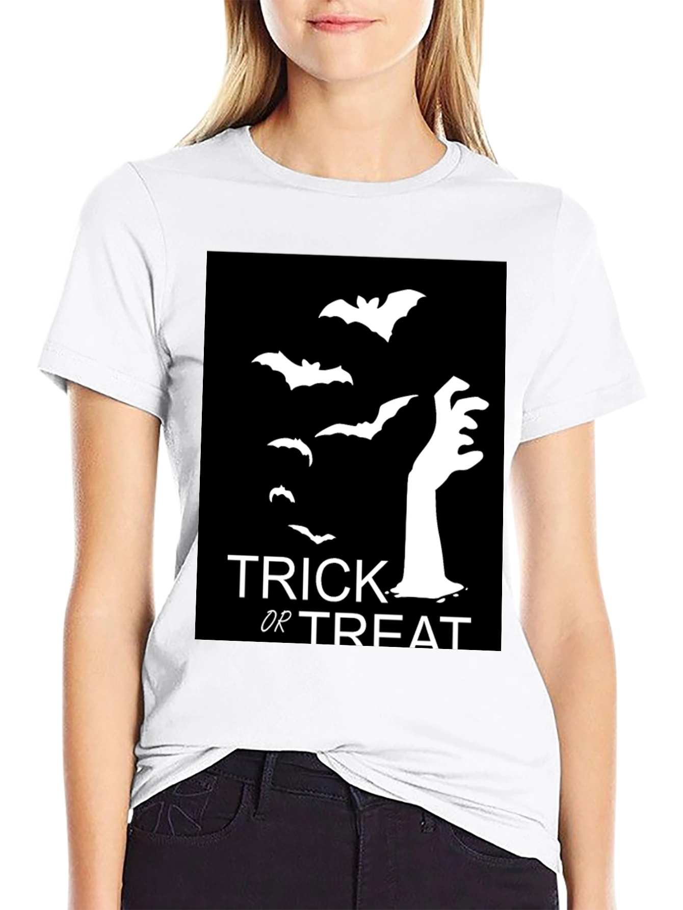 Halloween Trick or Treat Bats Graphic Tee